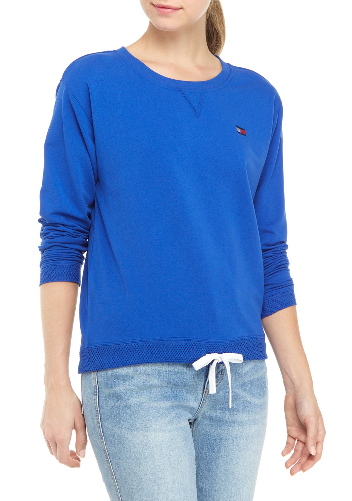 Cropped Crew Neck Pullover