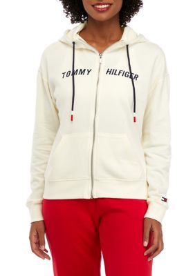 Tommy Hilfiger Sport Women's Zip Front Hoodie with Embroidered Logo, Medium