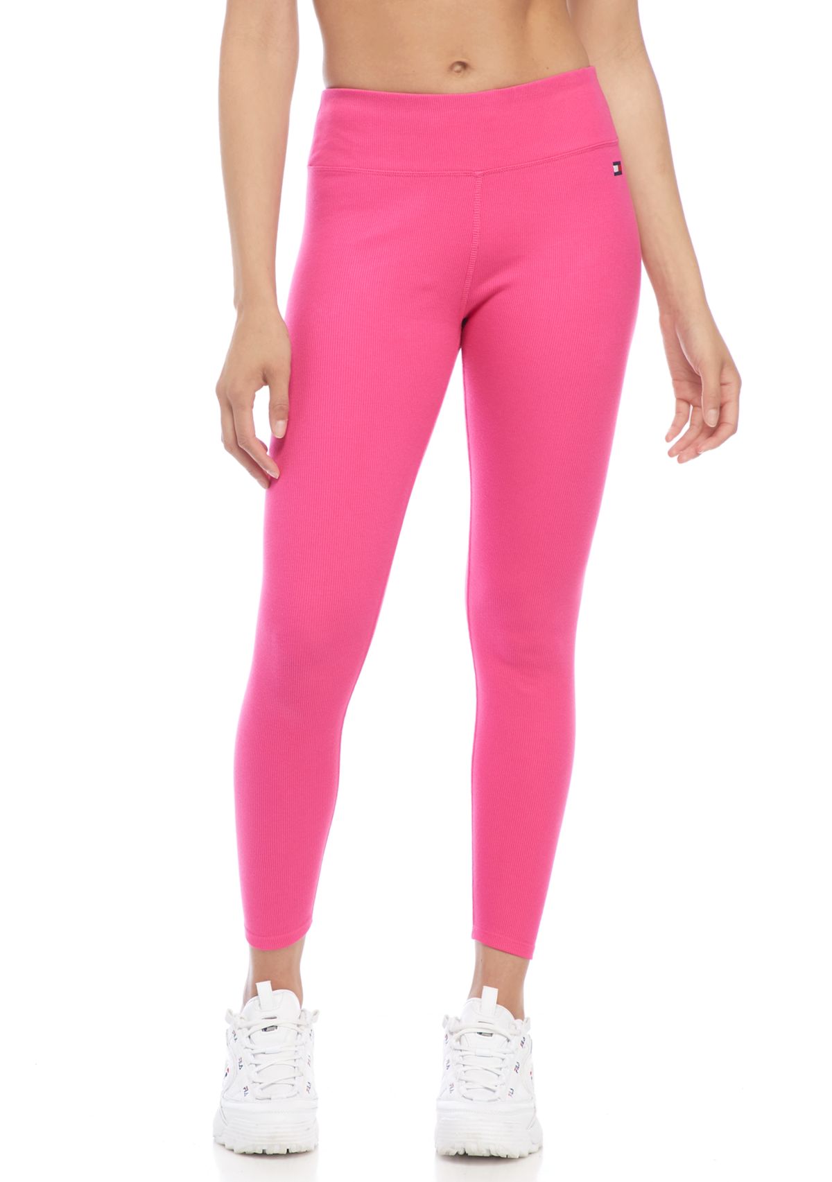 Fine Rib Knit High Rise 7/8 Leggings 