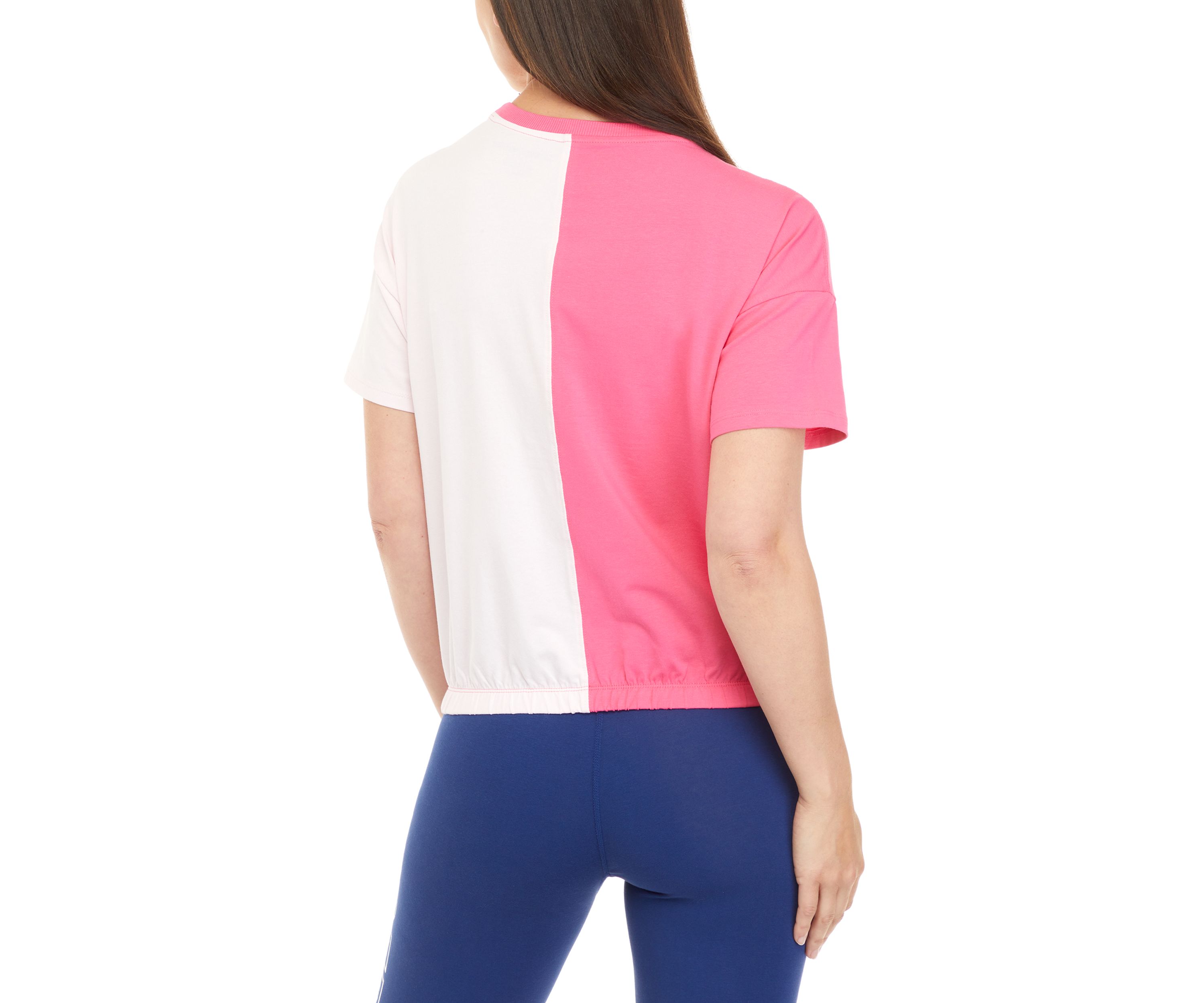 Color Block Cropped Graphic T-Shirt 
