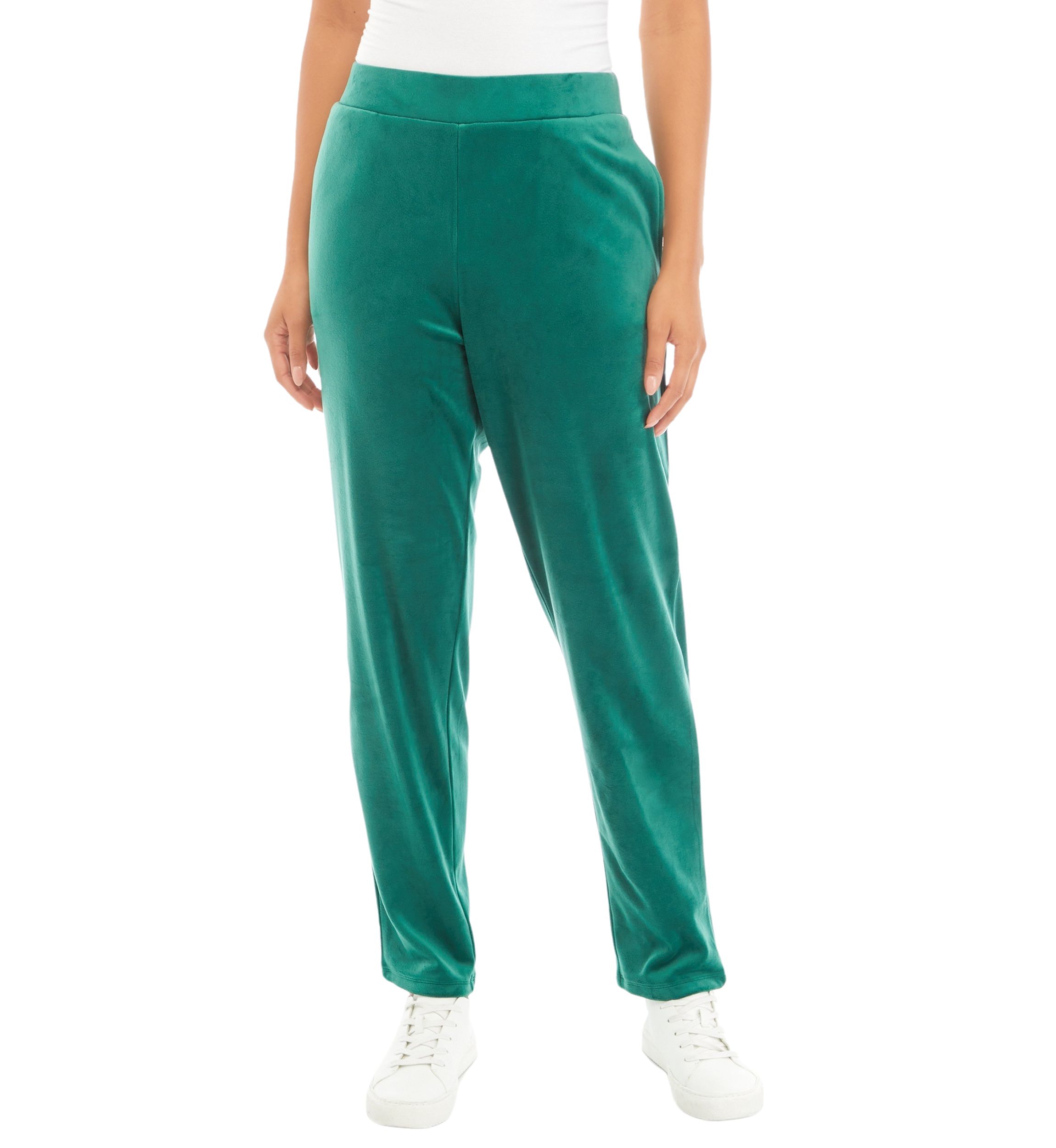 Womens Velour Straight Pants