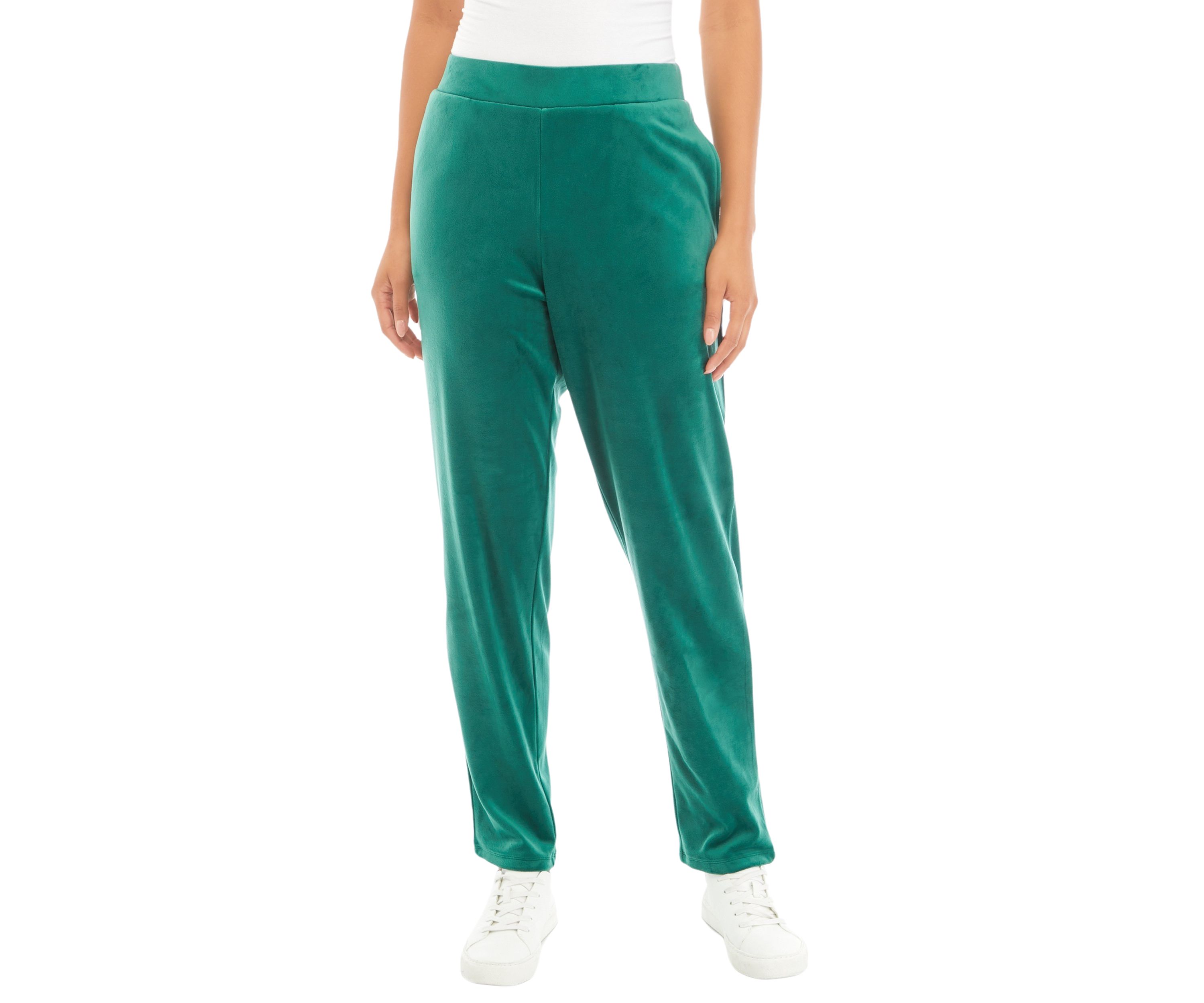 Womens Velour Straight Pants
