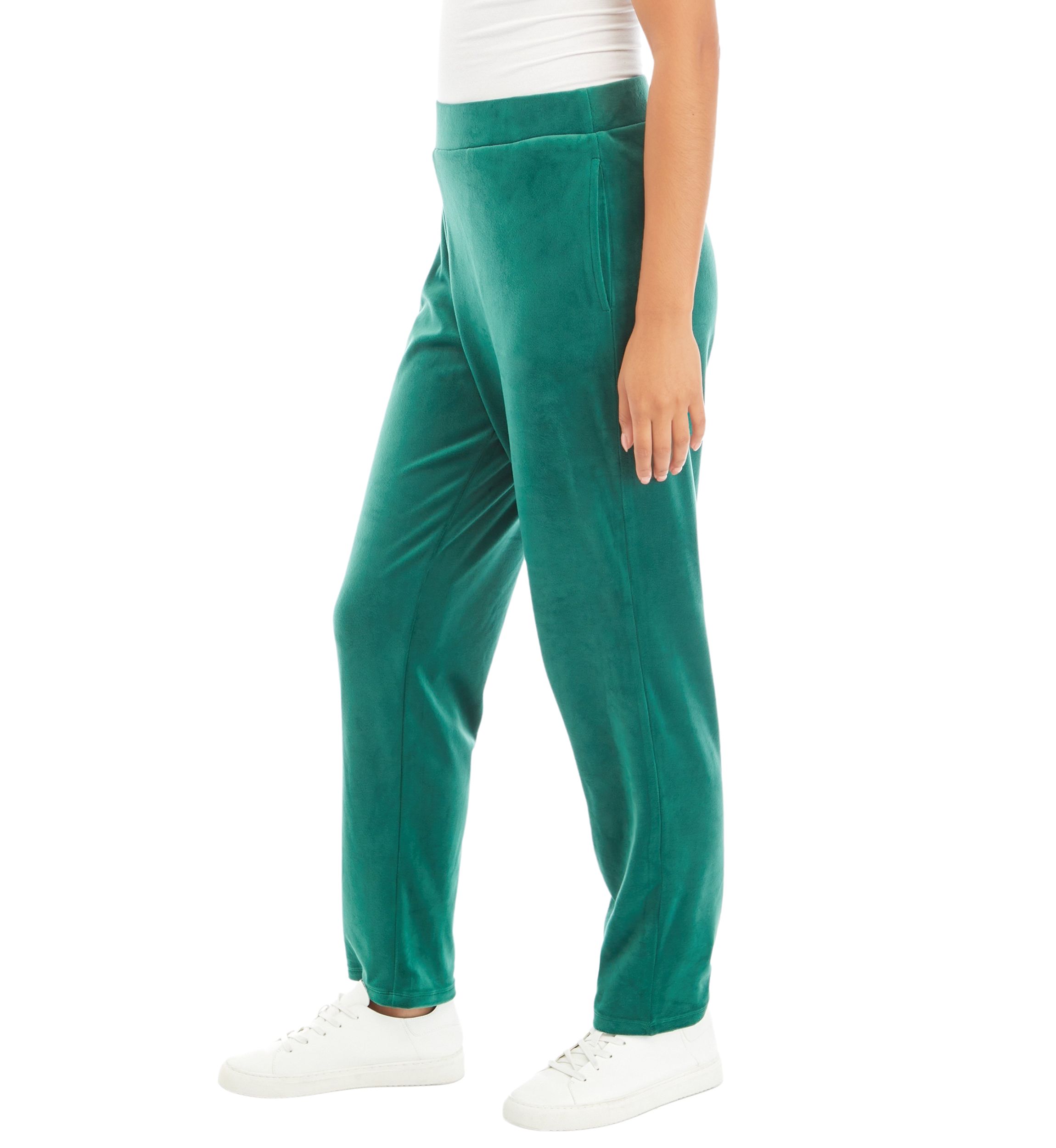 Womens Velour Straight Pants