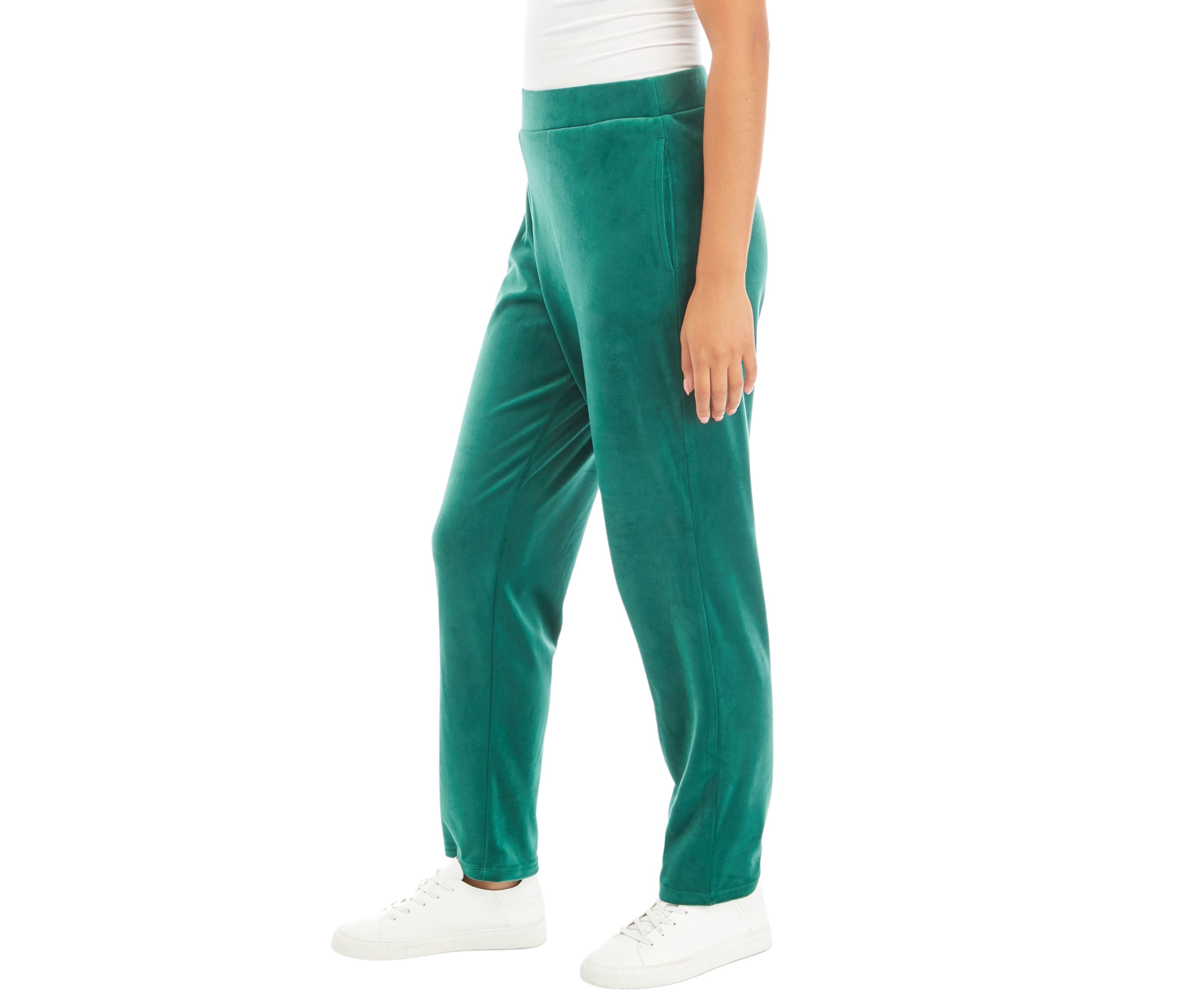 Womens Velour Straight Pants