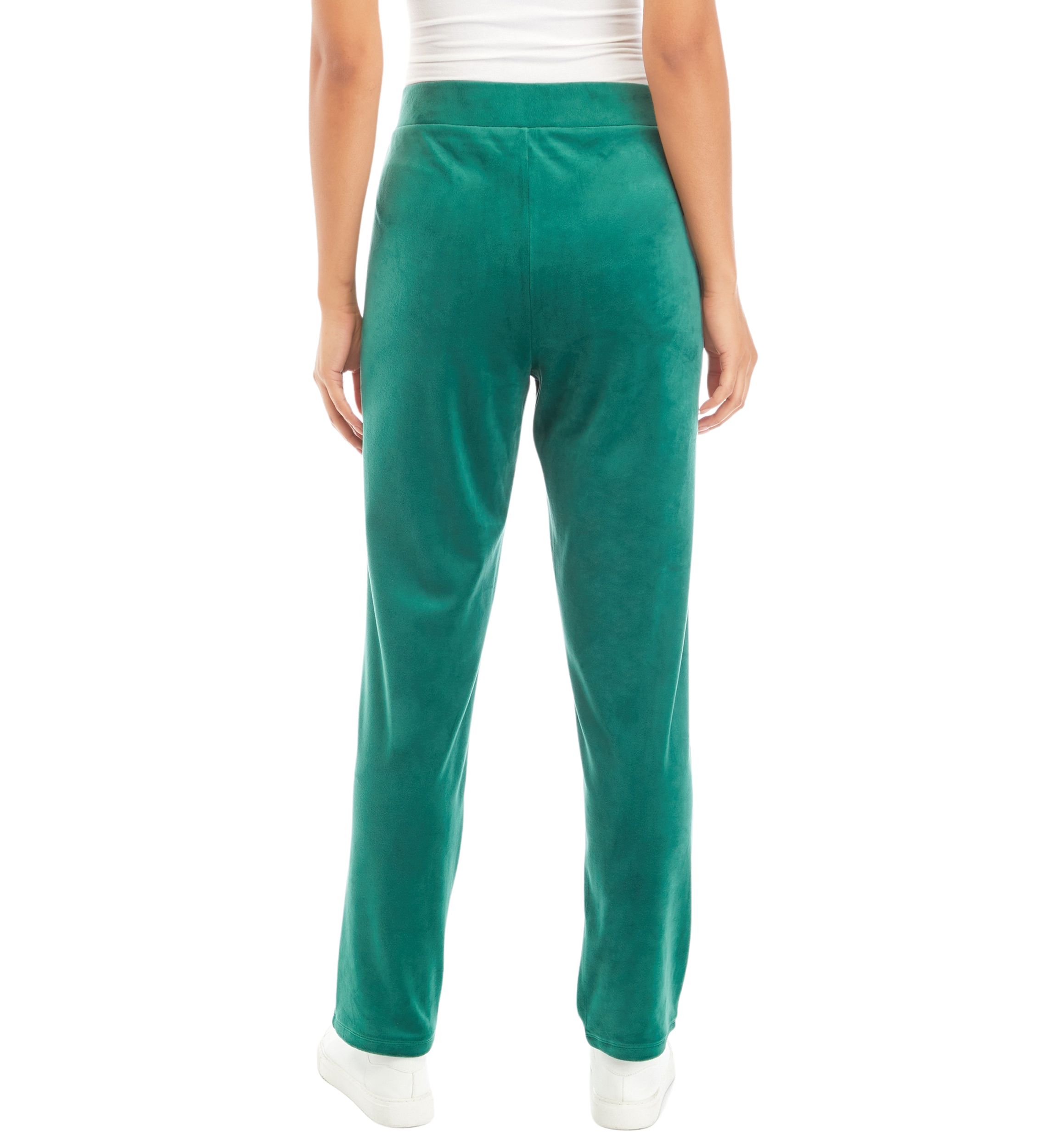 Petite Velour Straight Leg Pants