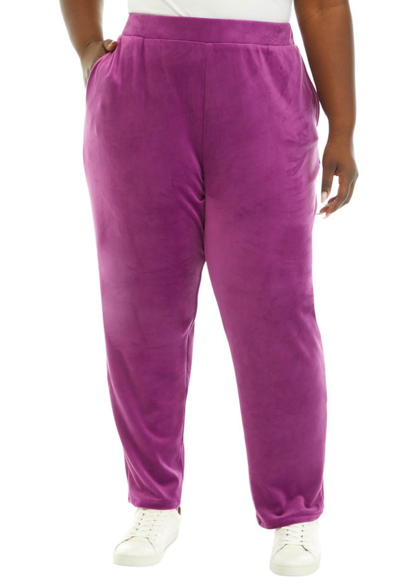 Plus Size Comfort Velour Pants 
