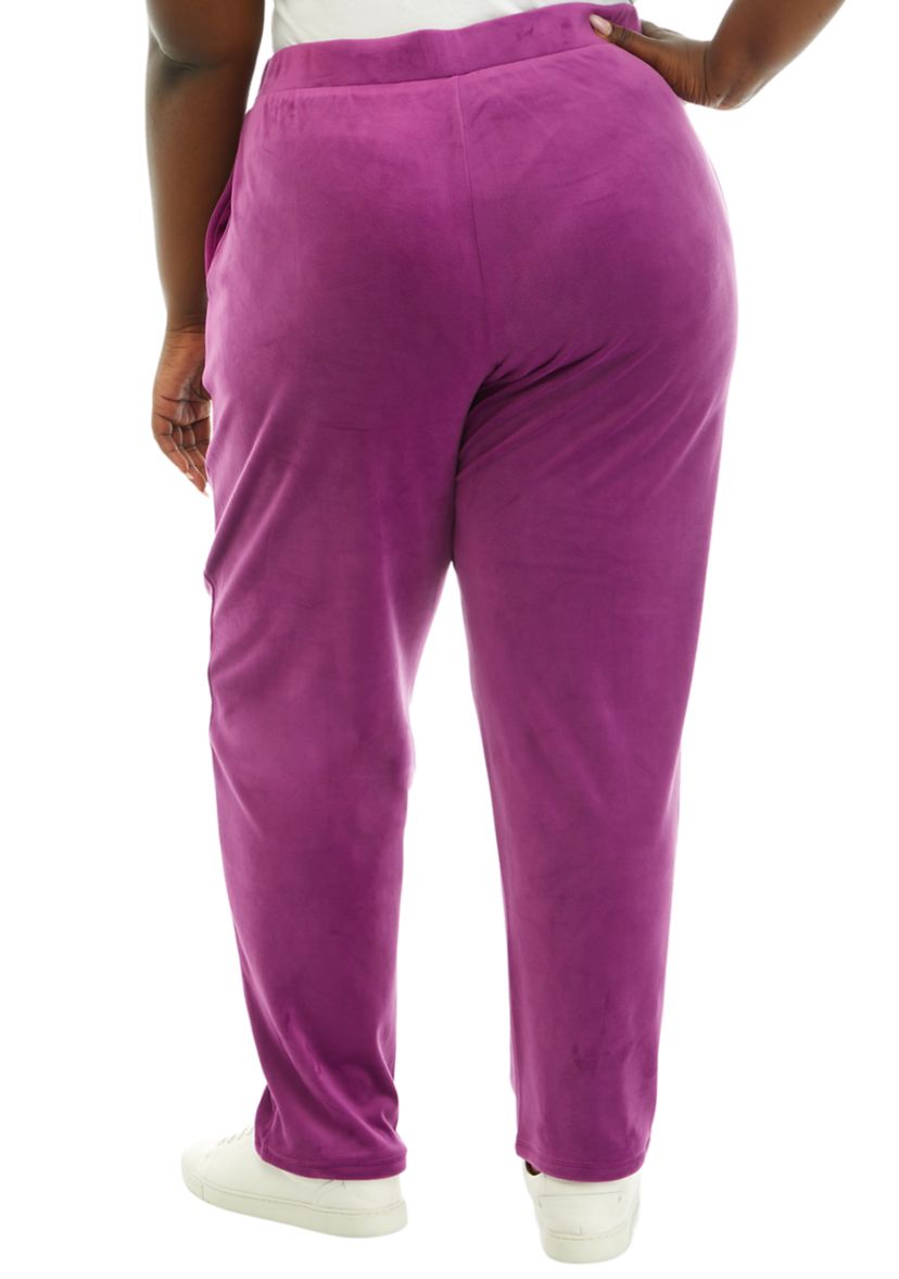 Plus Size Comfort Velour Pants 
