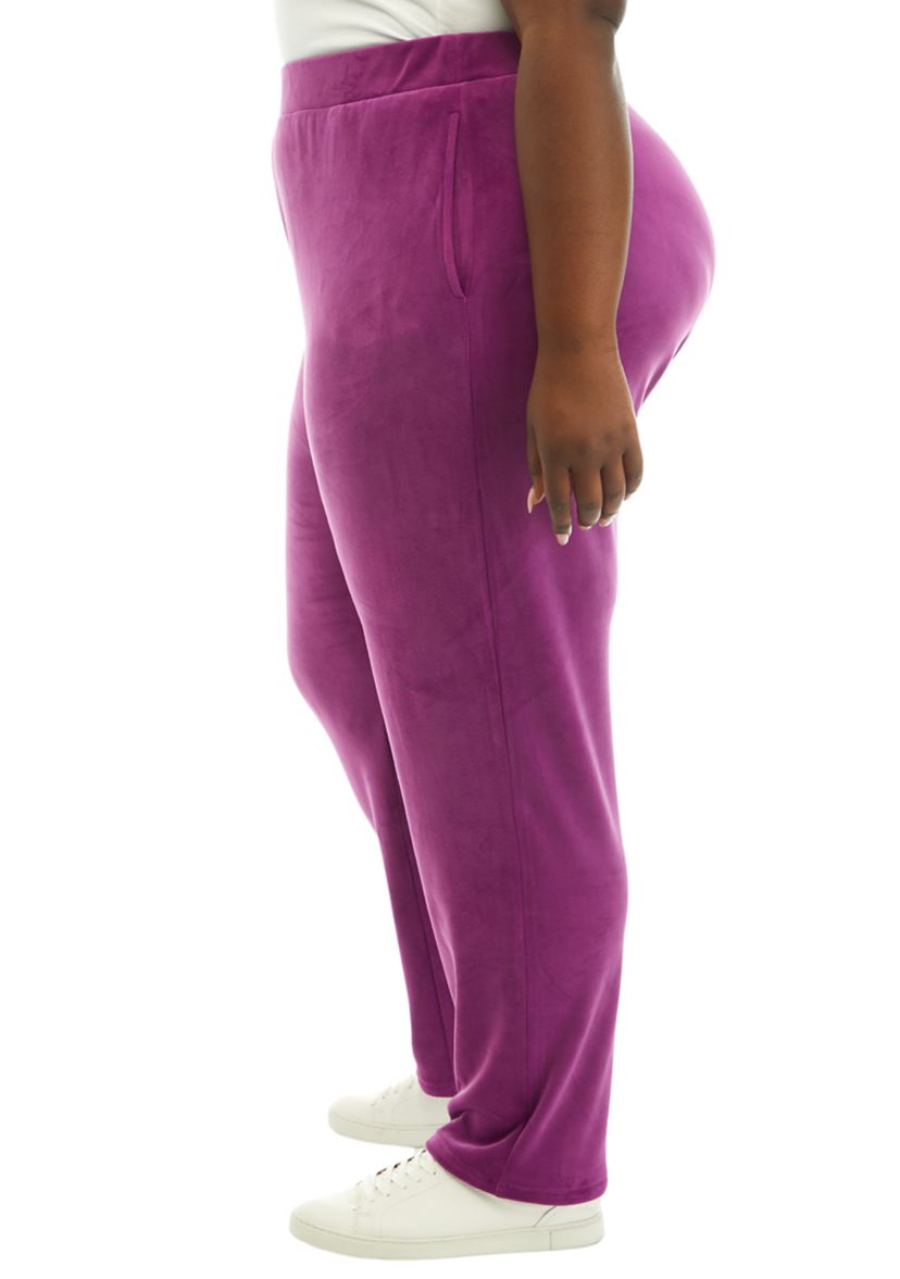 Plus Size Comfort Velour Pants 