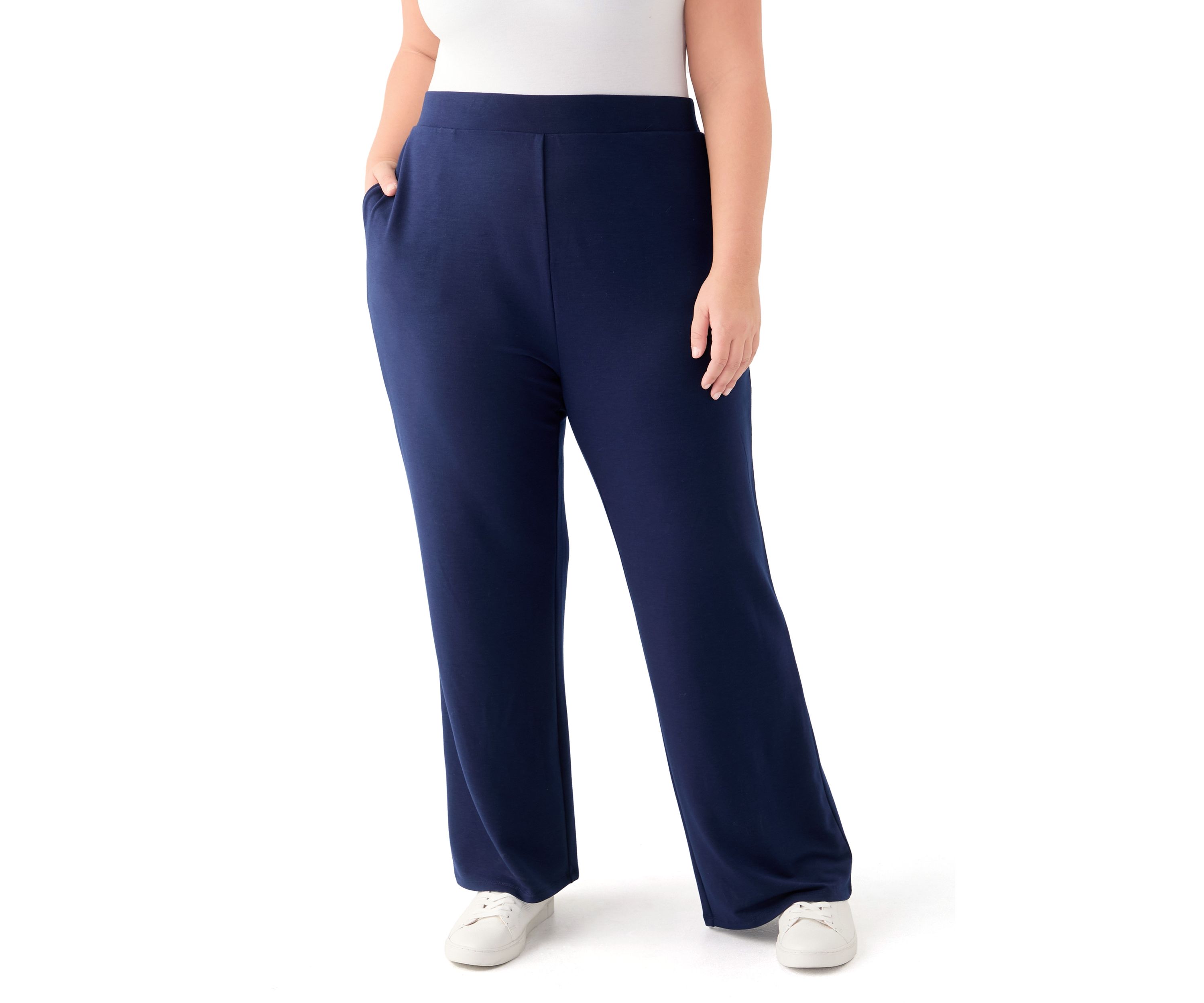 Plus Size Straight Leg Knit Pants