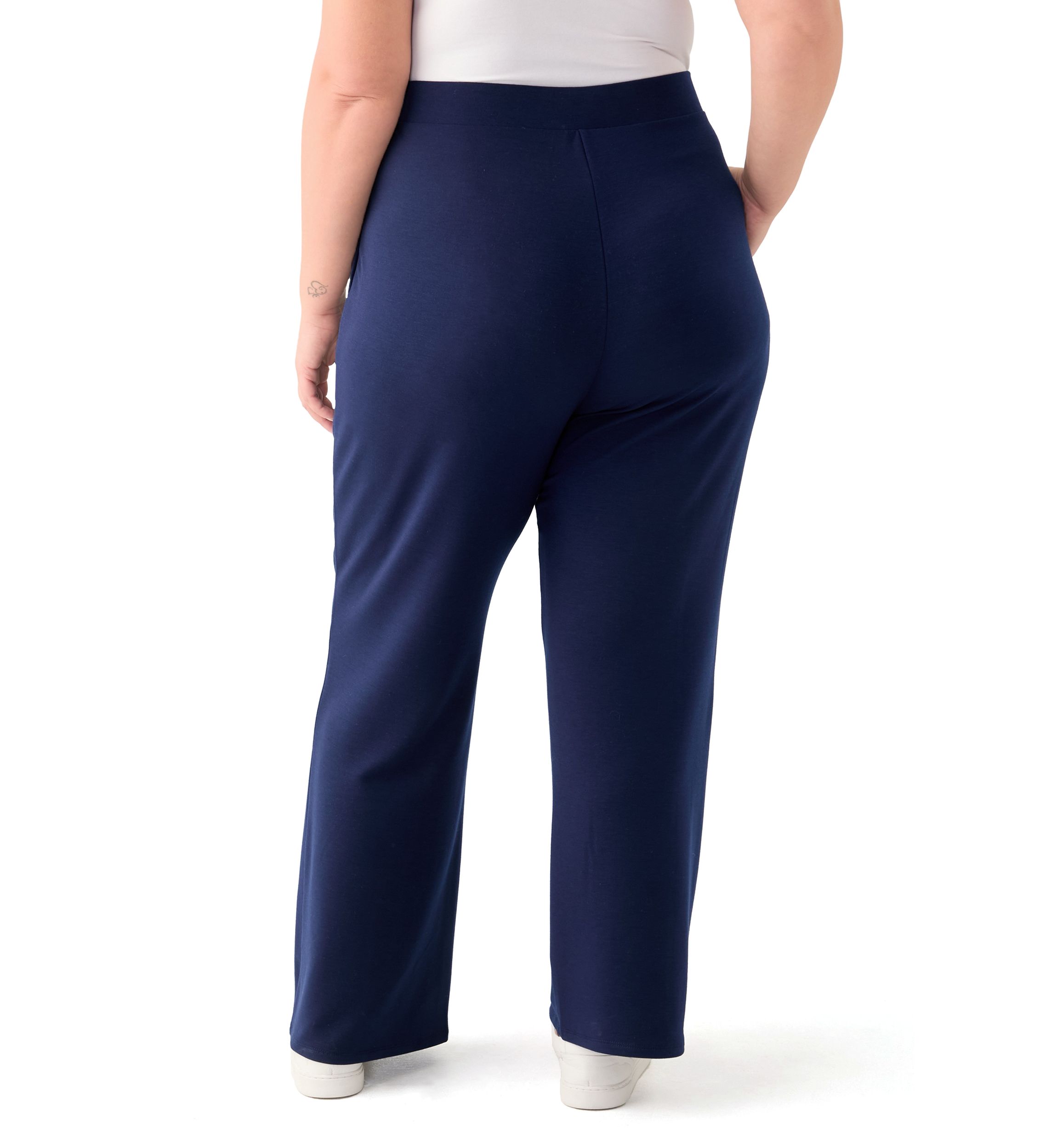 Plus Size Straight Leg Knit Pants