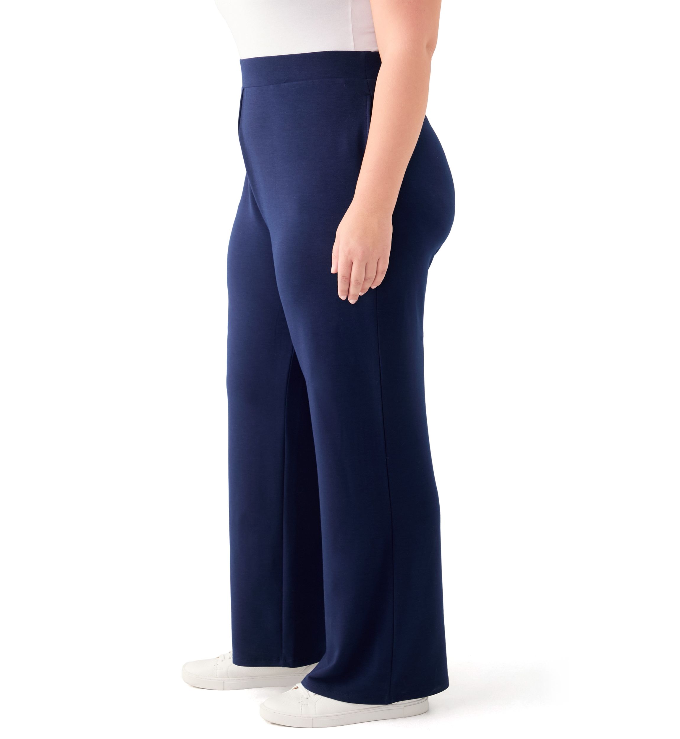 Plus Size Straight Leg Knit Pants