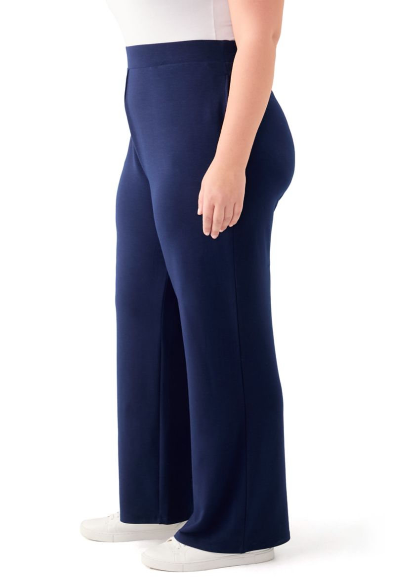 Plus Size Straight Leg Knit Pants