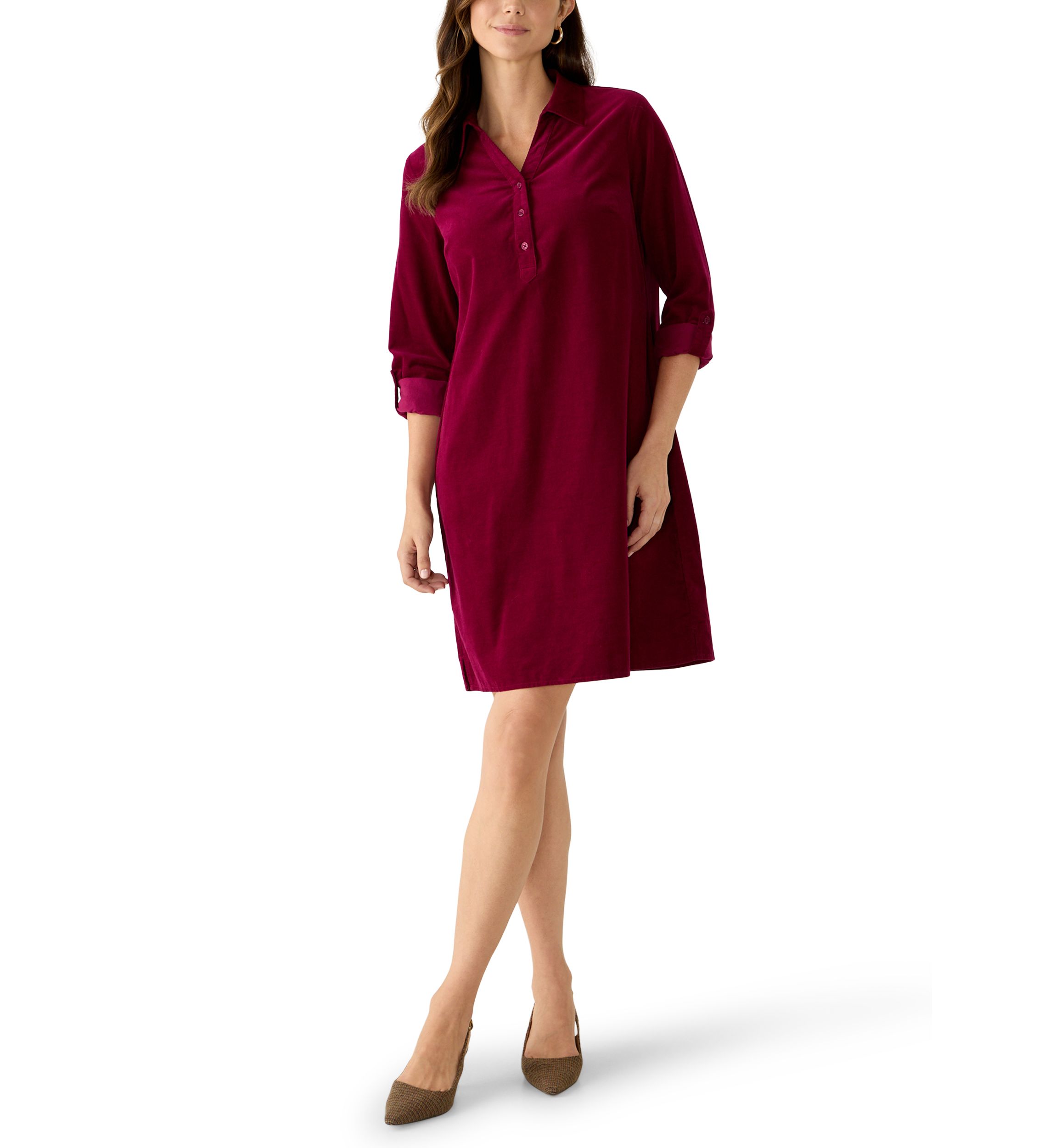 ladies red casual dress Women's Dresses subcategory: woven dresses