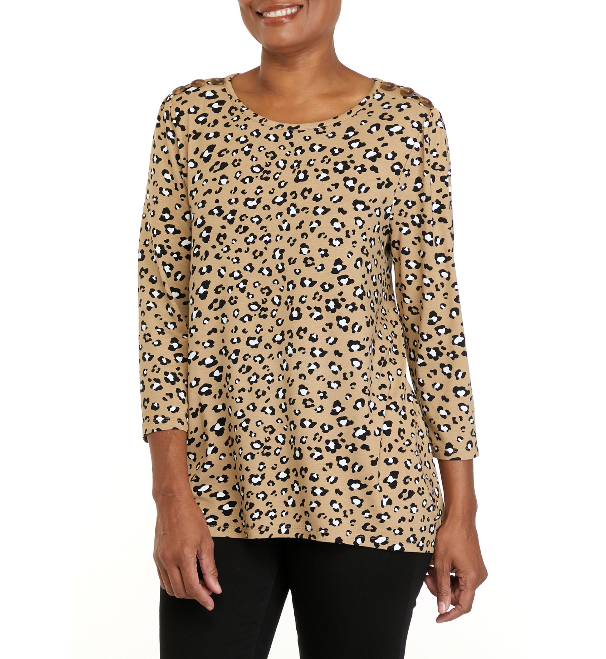 Womens 3/4 Sleeve Printed T-Shirt 