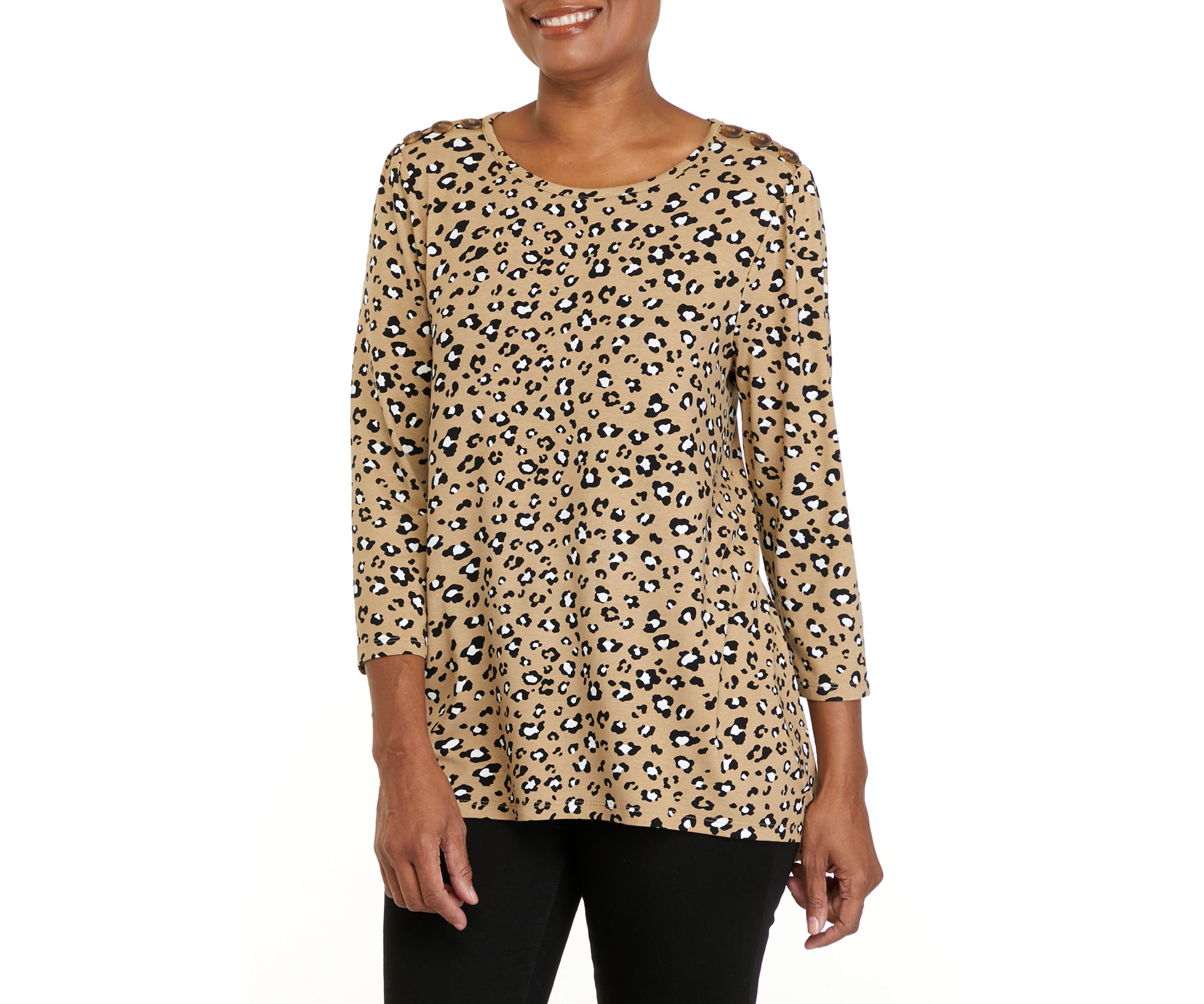 Womens 3/4 Sleeve Printed T-Shirt 