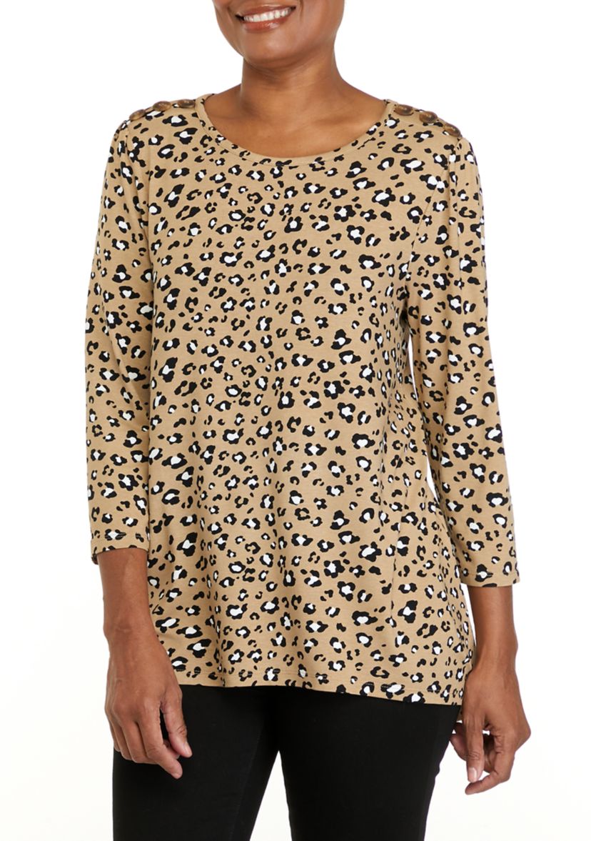 Womens 3/4 Sleeve Printed T-Shirt 