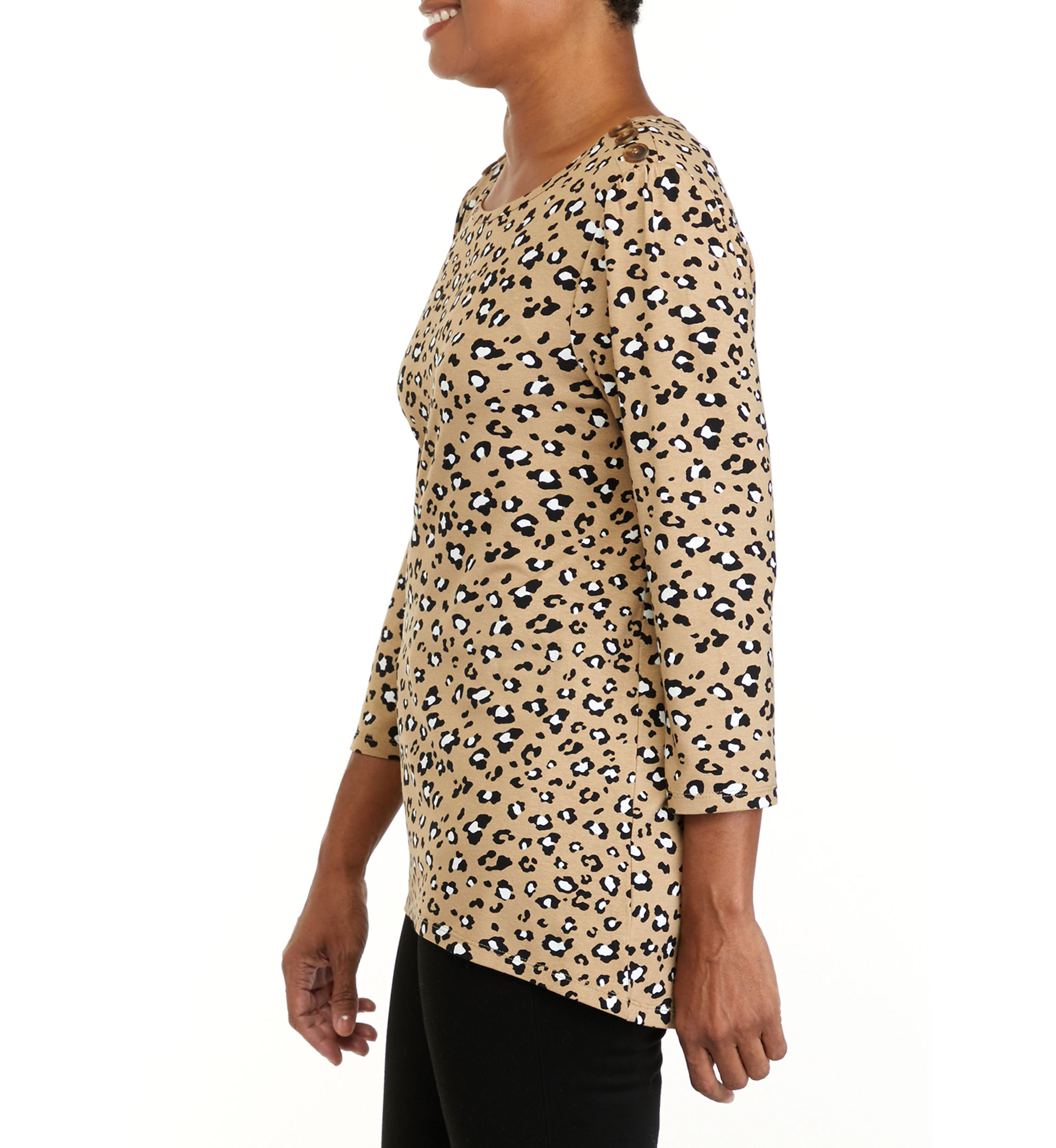 Womens 3/4 Sleeve Printed T-Shirt 