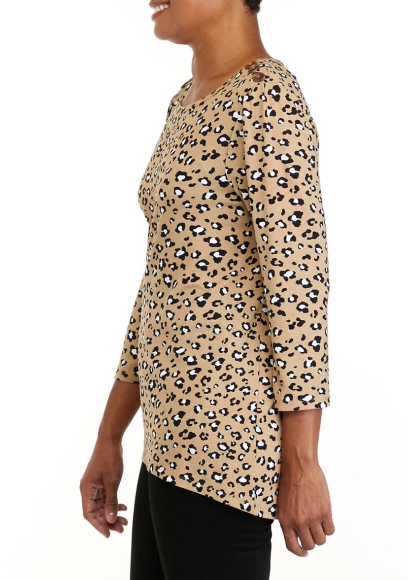 Womens 3/4 Sleeve Printed T-Shirt 