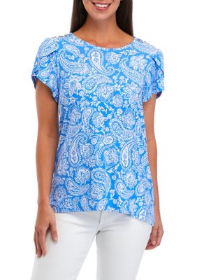 Short Sleeve Women's Tunic Tops