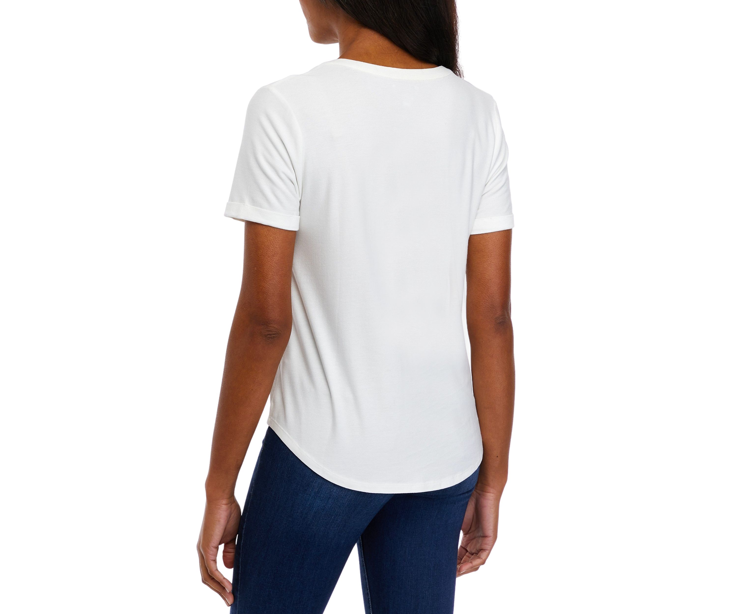 Womens Short Sleeve Pocket Suzette Top