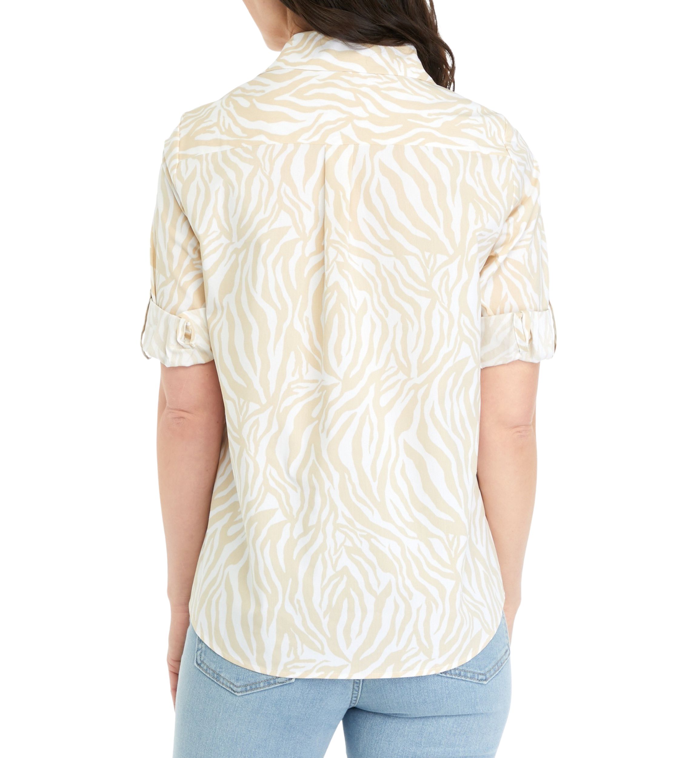 Womens Collared Button Up Shirt 