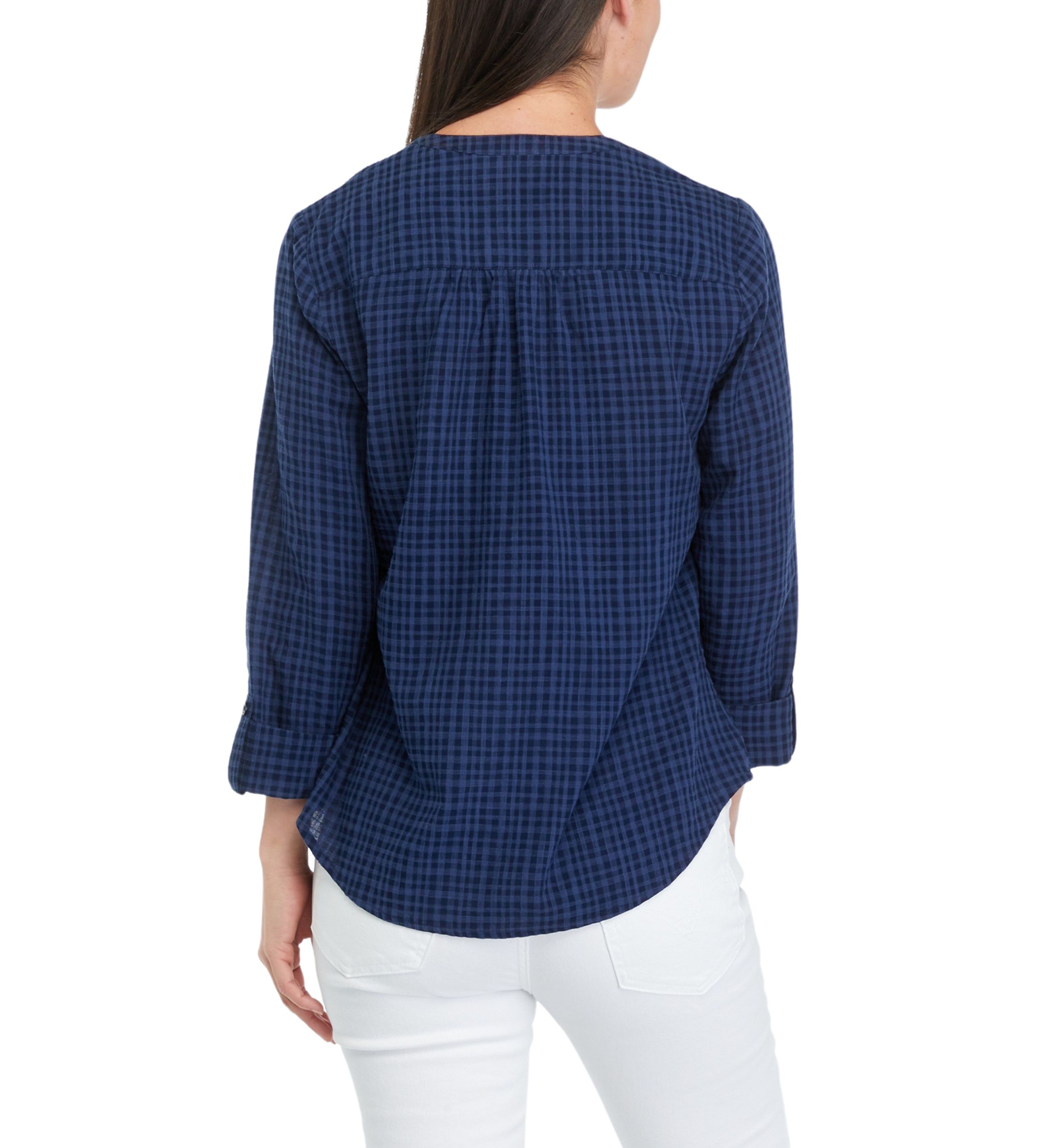 Womens Smoke Yoke 3/4 Sleeve Shirt