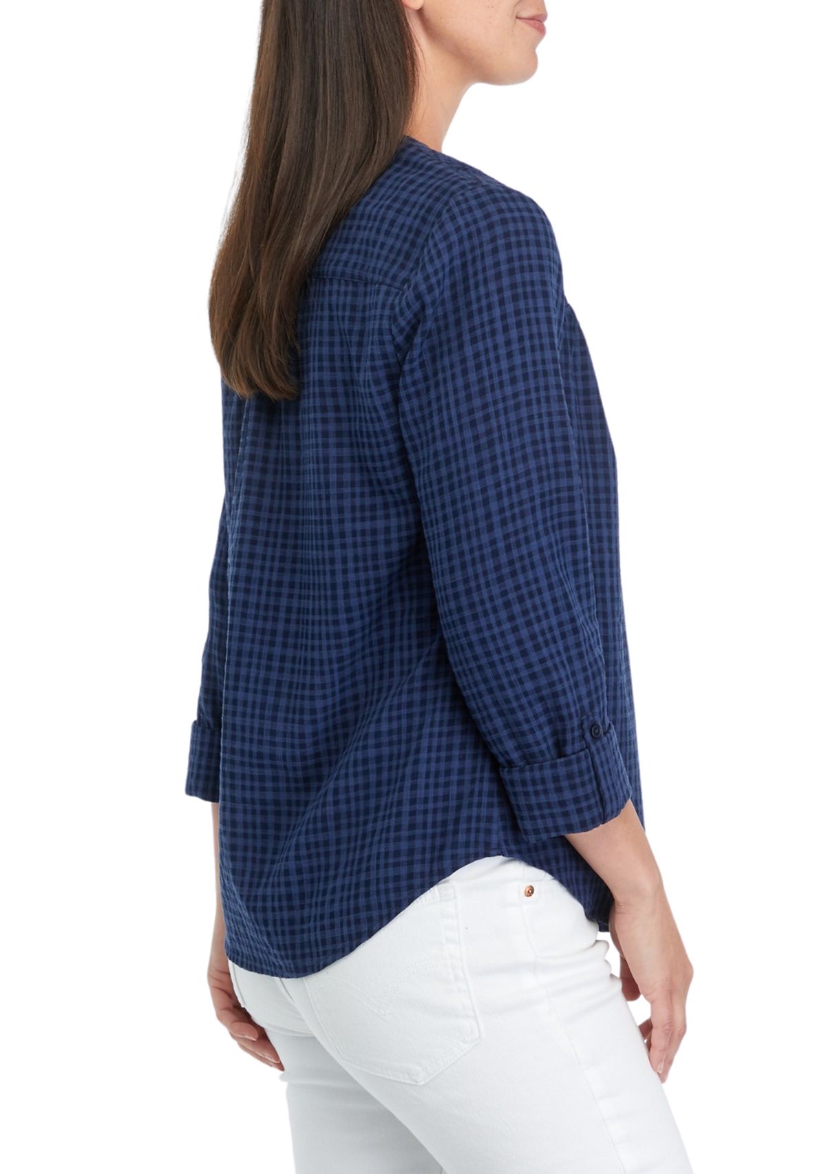 Womens Smoke Yoke 3/4 Sleeve Shirt