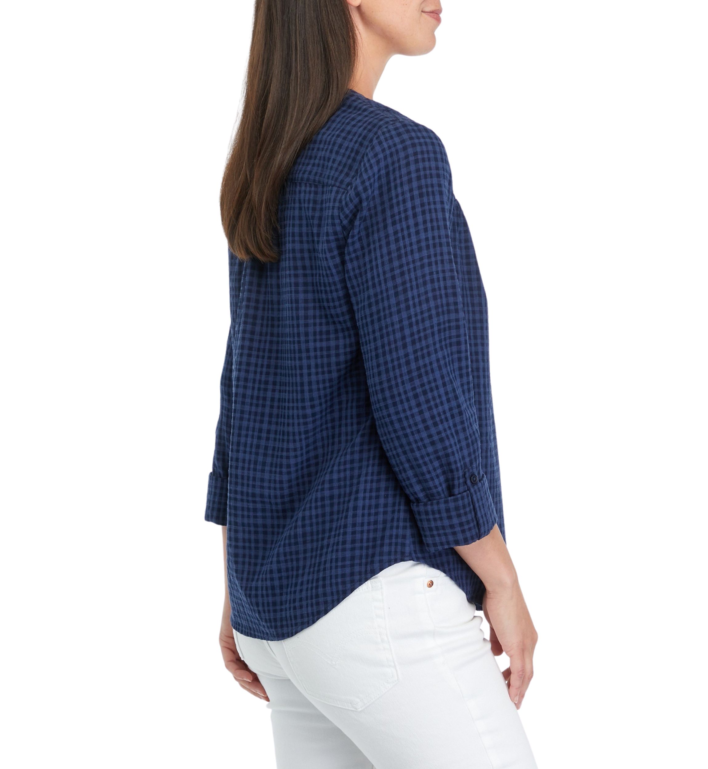 Womens Smoke Yoke 3/4 Sleeve Shirt