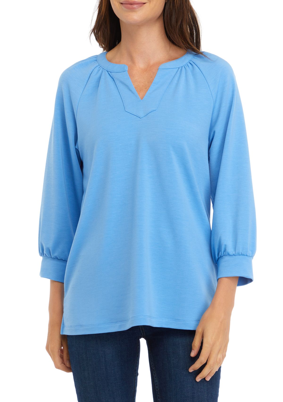 Womens Knit Peasant Top