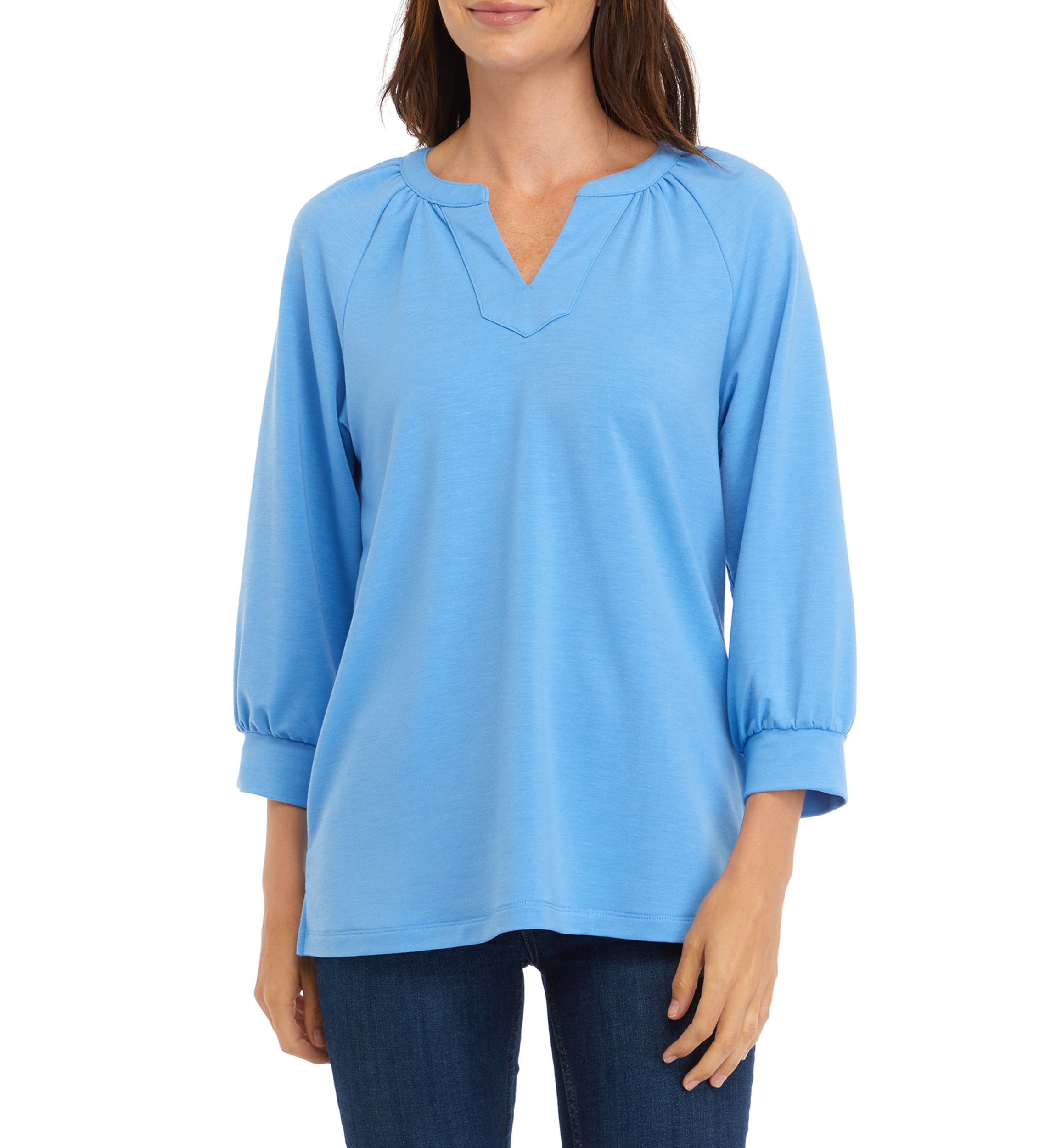 Womens Knit Peasant Top