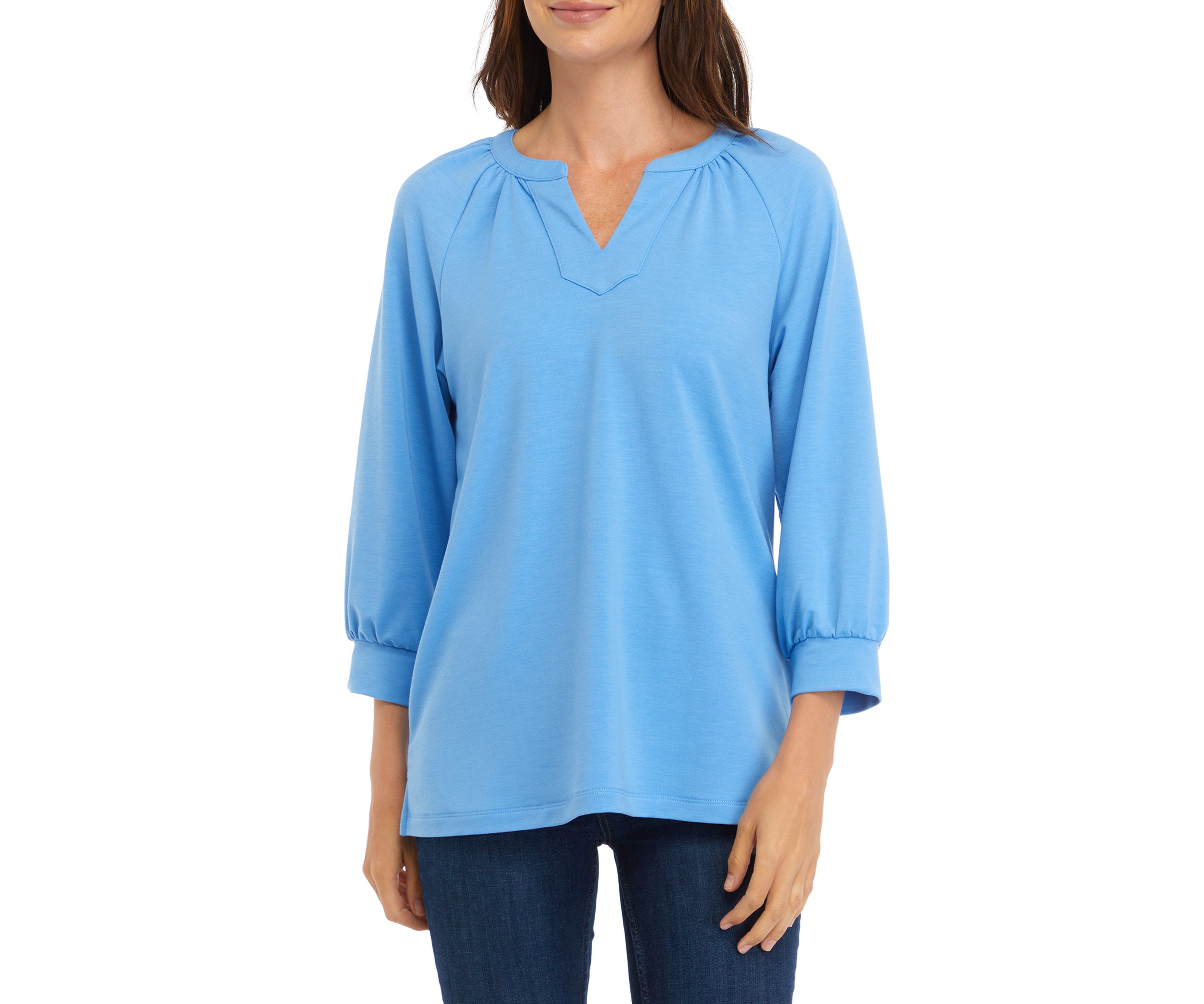 Womens Knit Peasant Top
