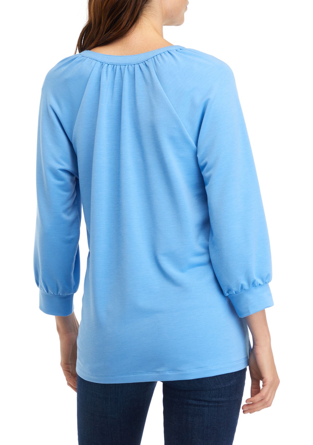 Womens Knit Peasant Top