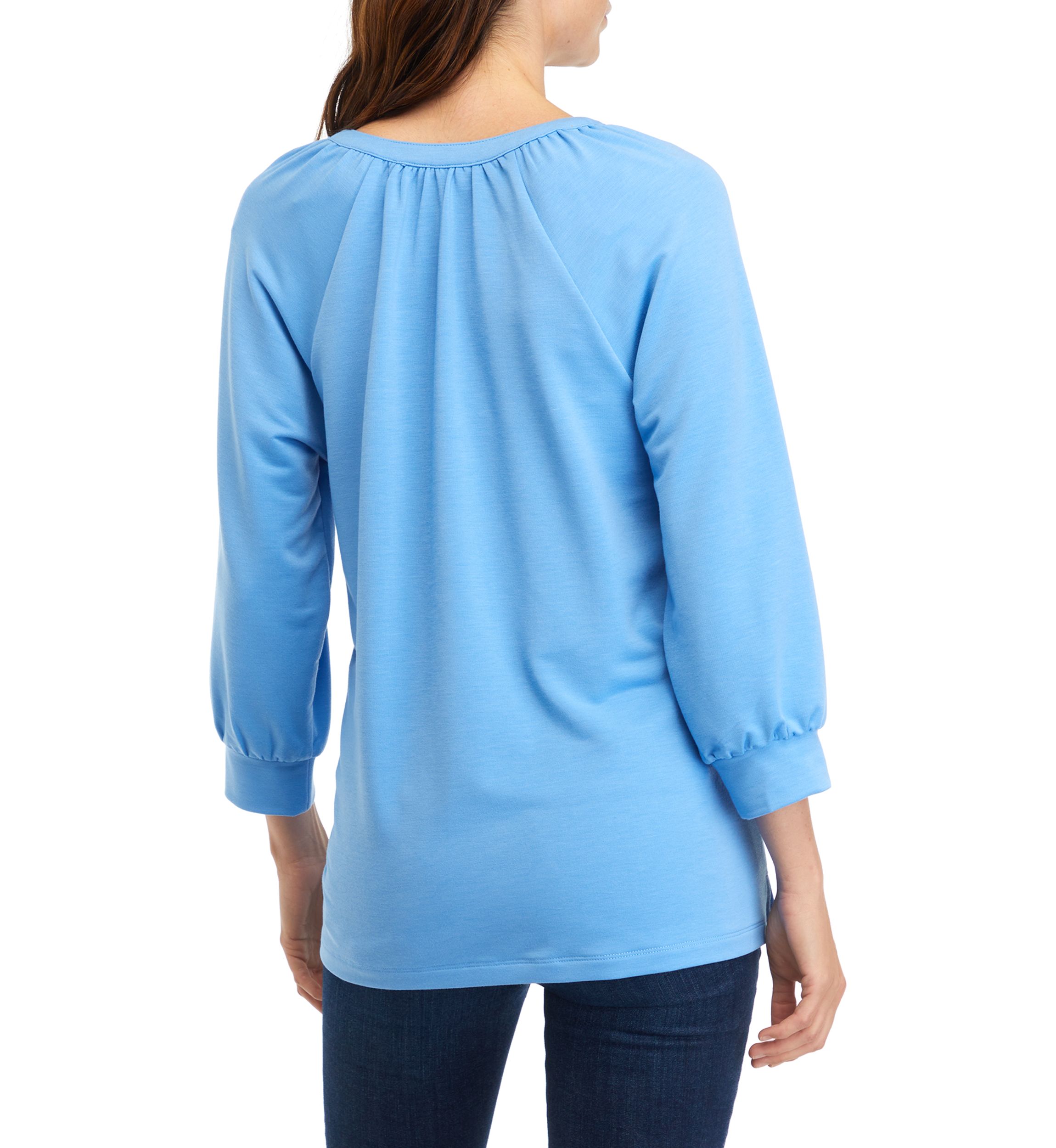 Womens Knit Peasant Top