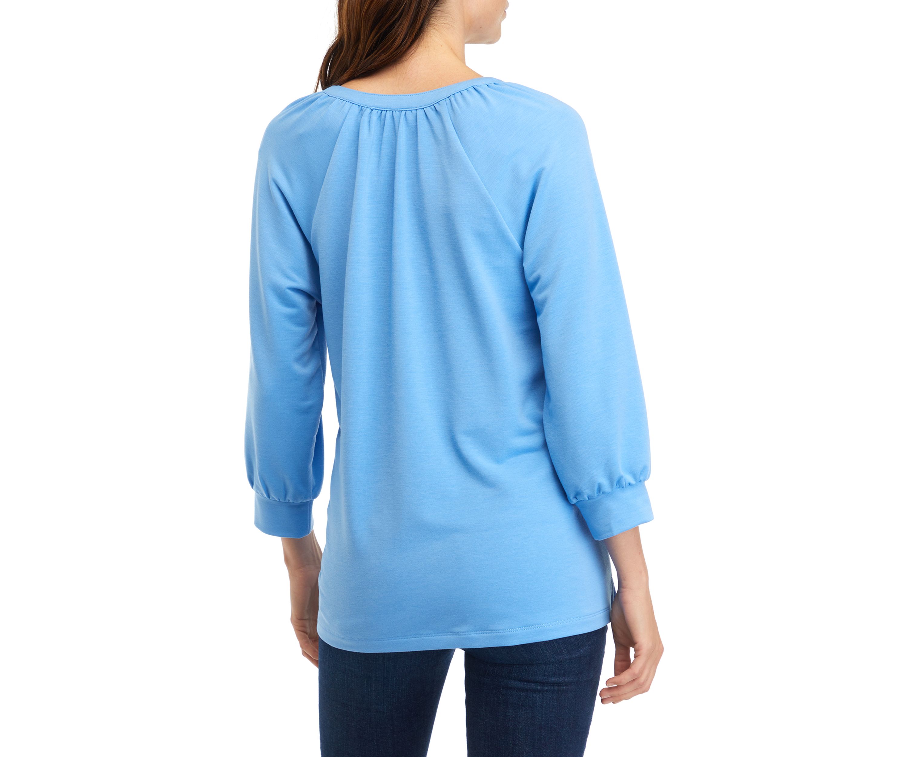 Womens Knit Peasant Top