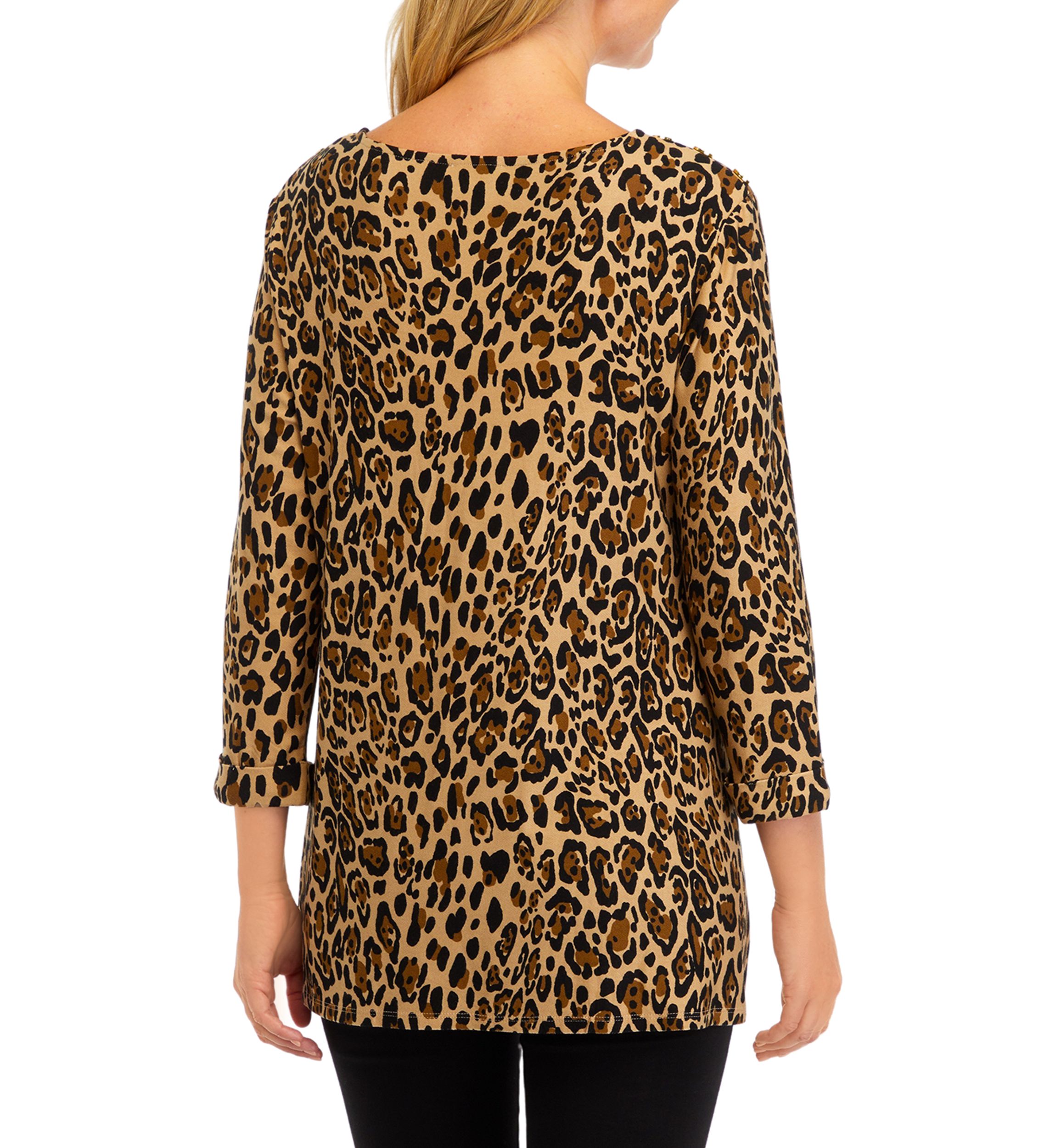 Womens Knit Printed Tunic Top