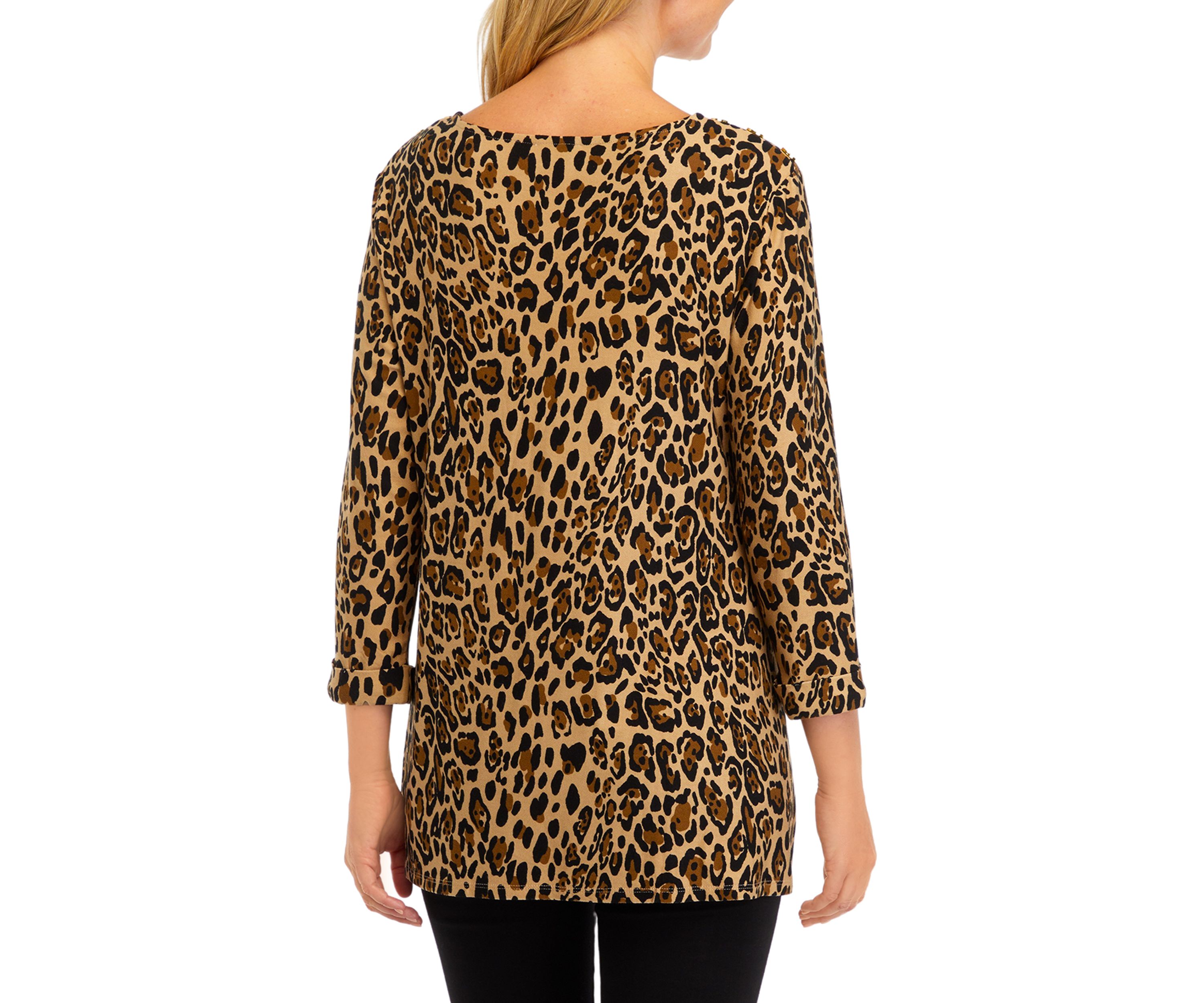Womens Knit Printed Tunic Top