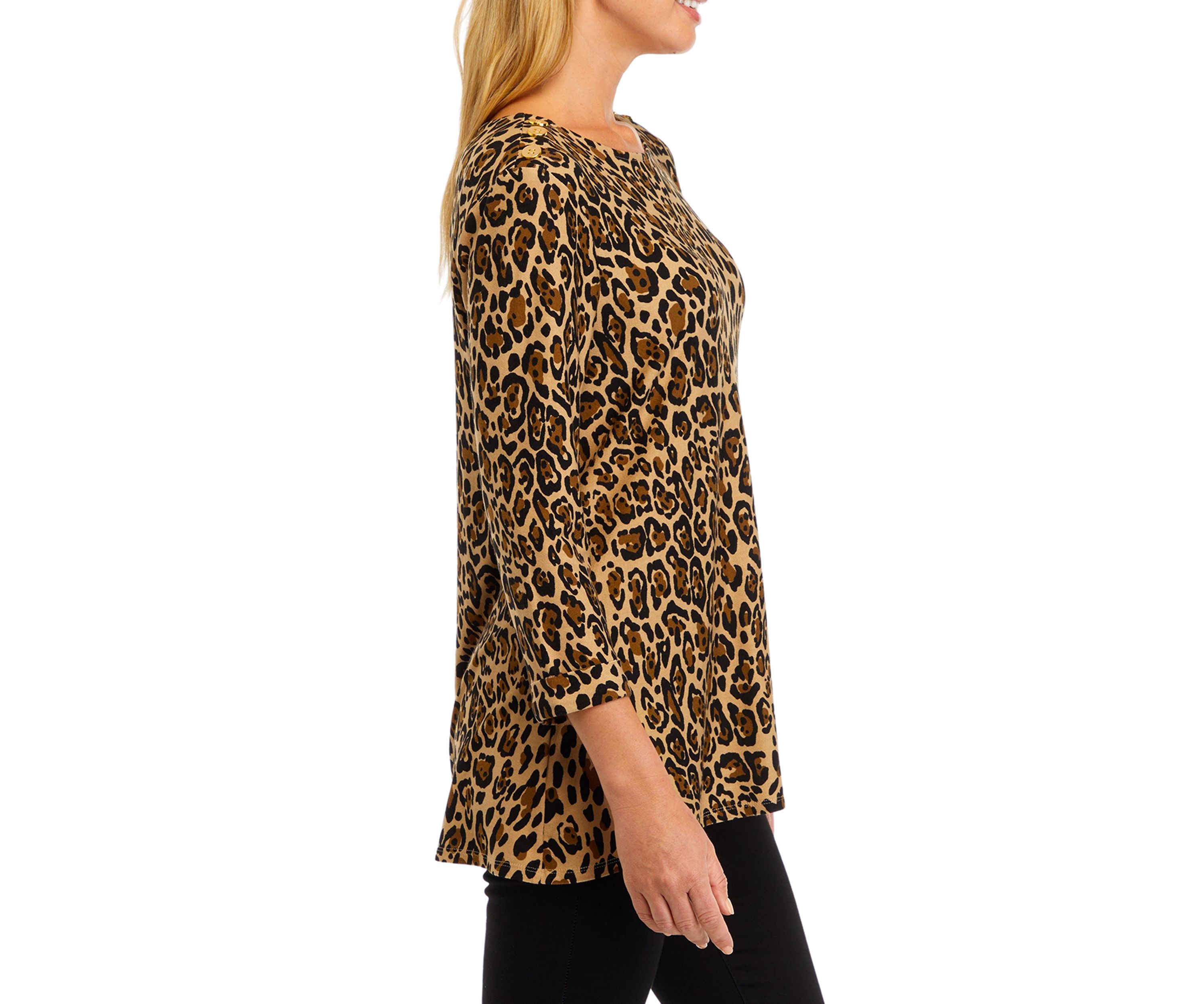 Womens Knit Printed Tunic Top