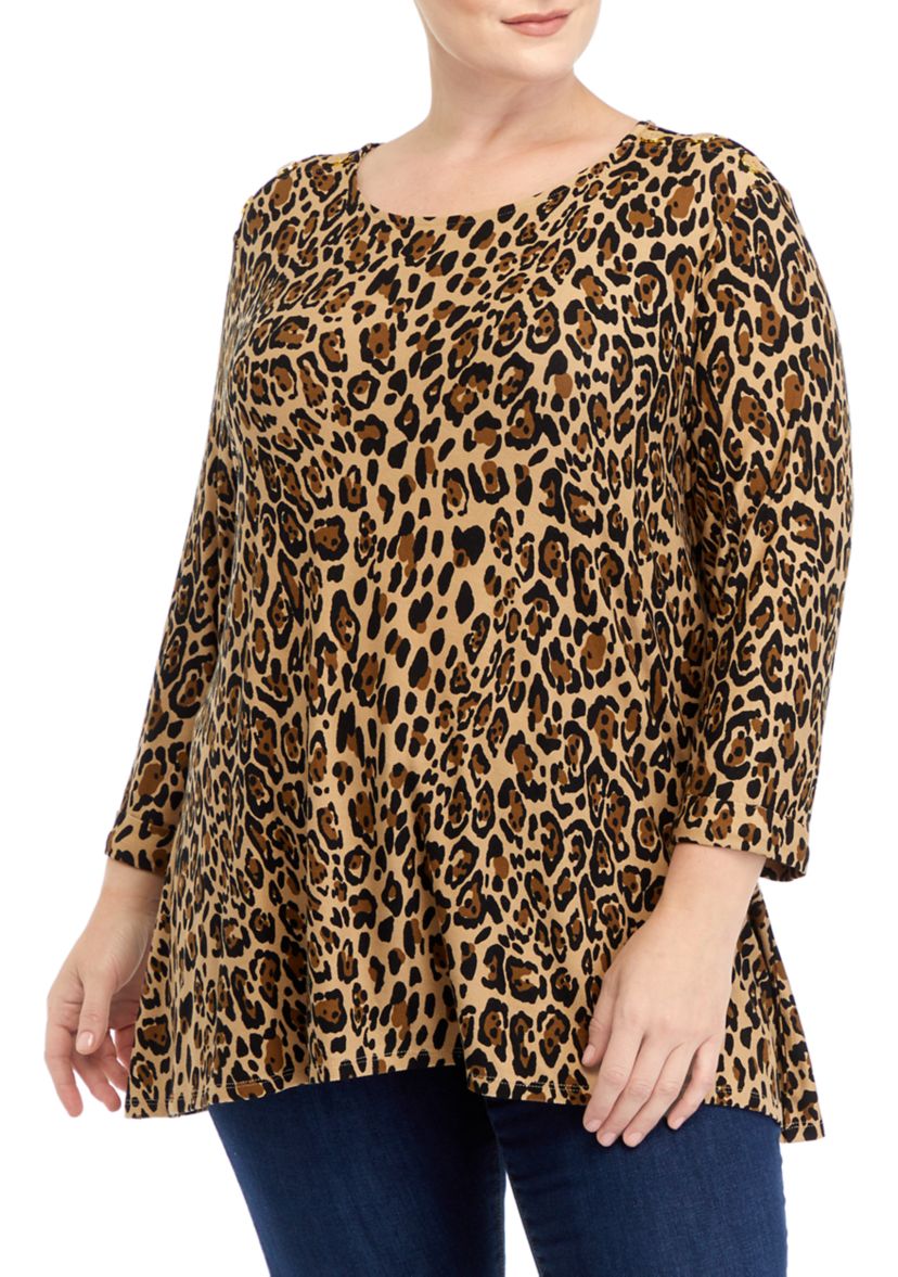 Plus Size Knit Tunic Top