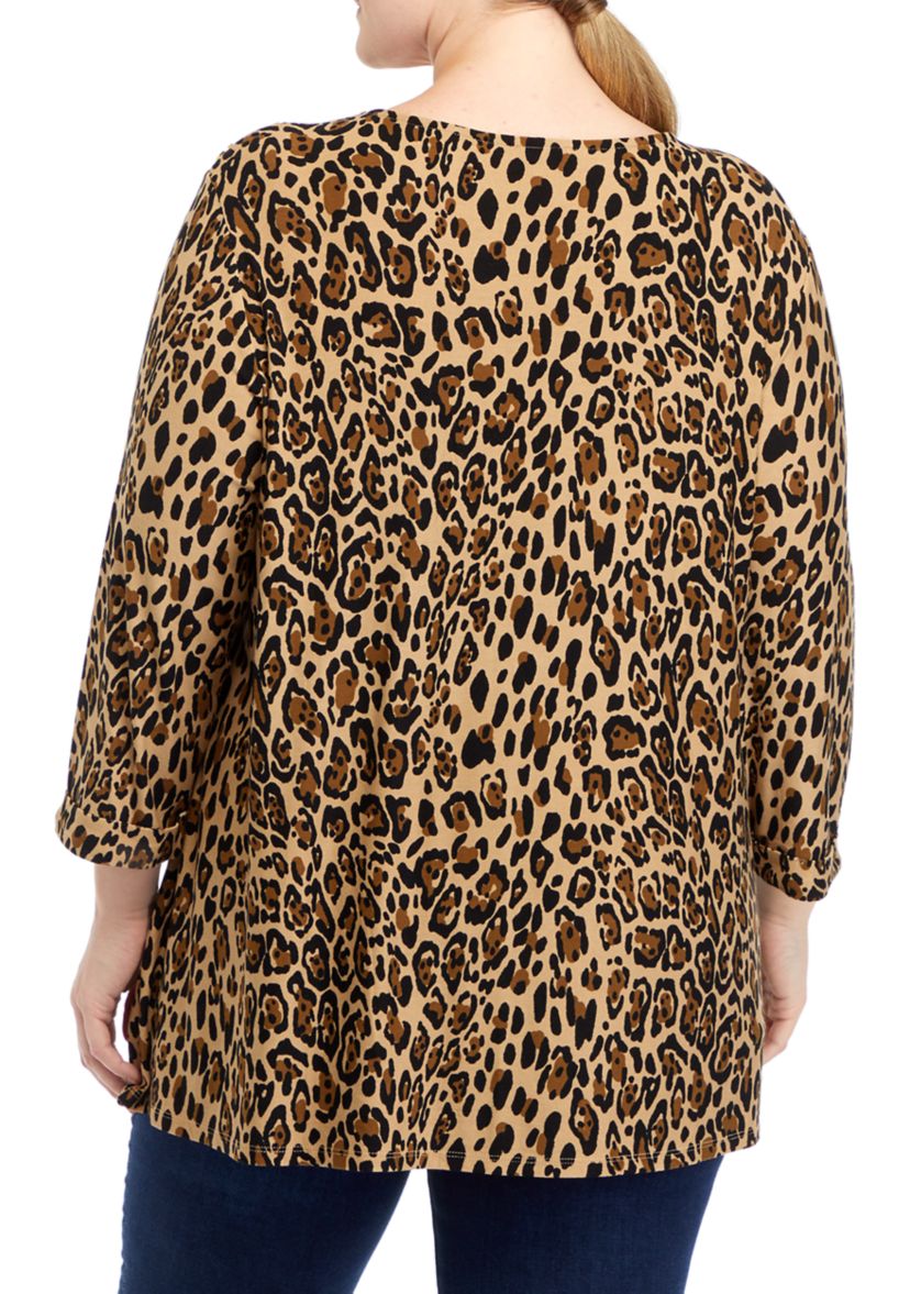 Plus Size Knit Tunic Top