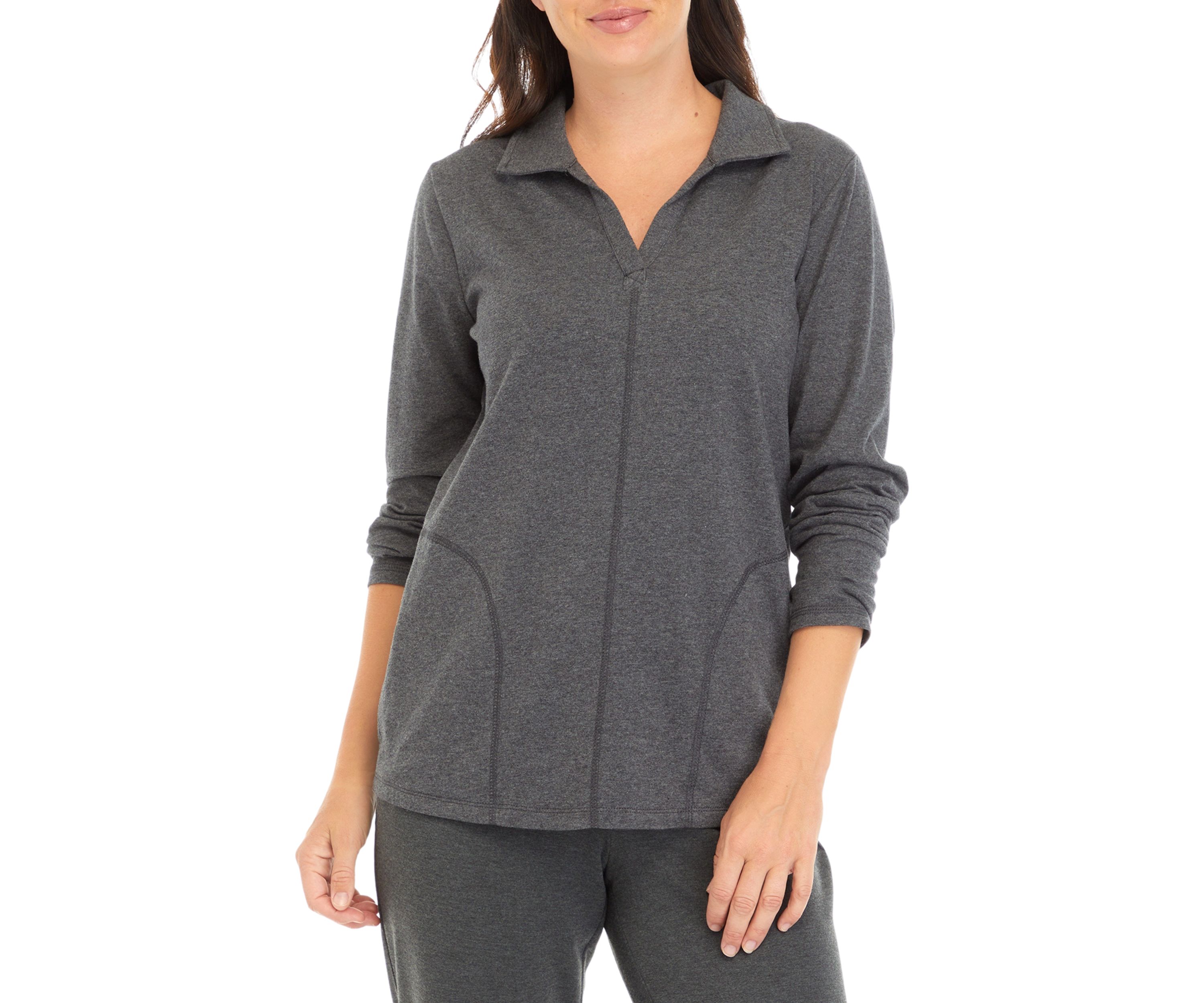 Long Sleeve Seam Detail Heather Jacket 