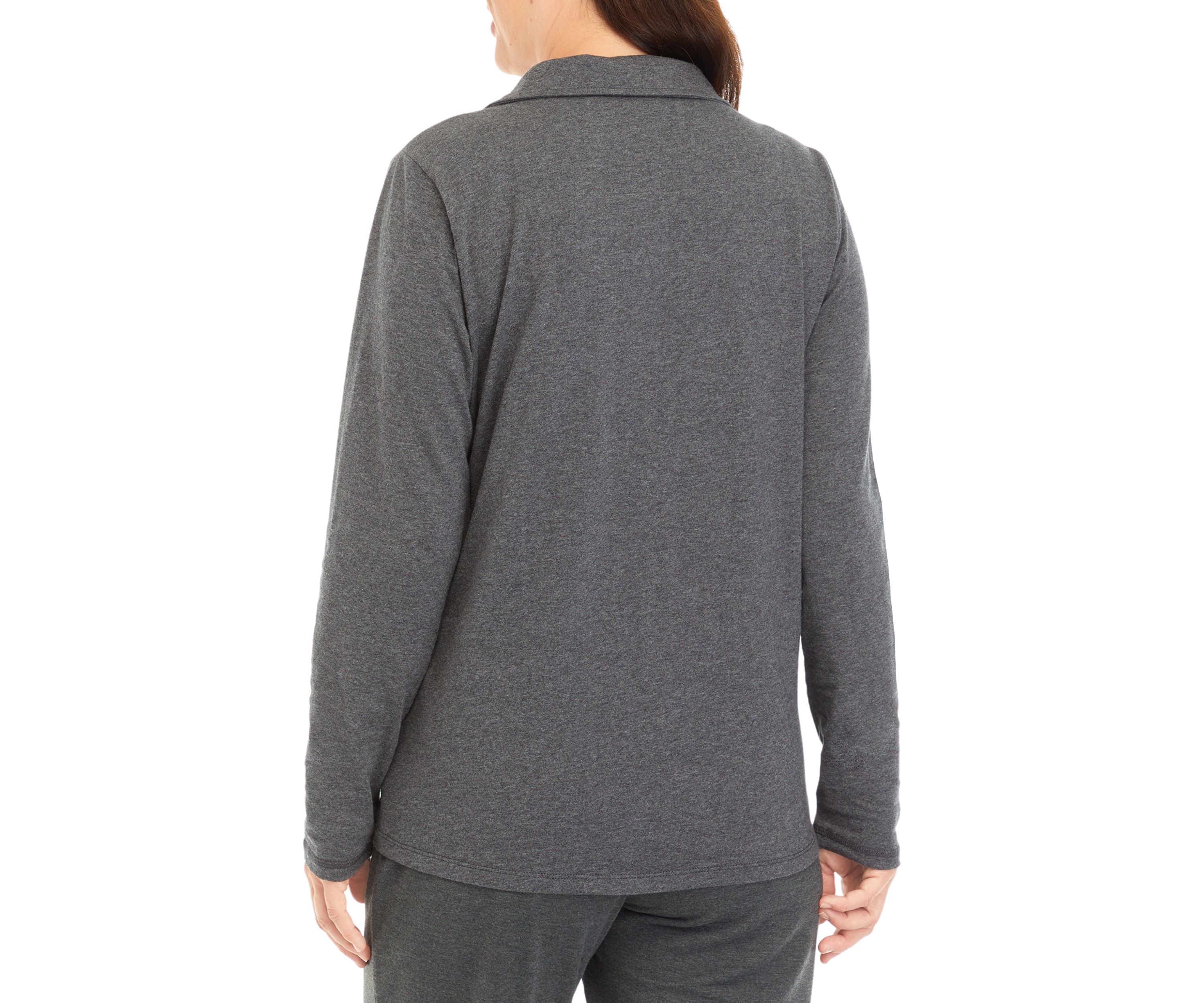 Long Sleeve Seam Detail Heather Jacket 
