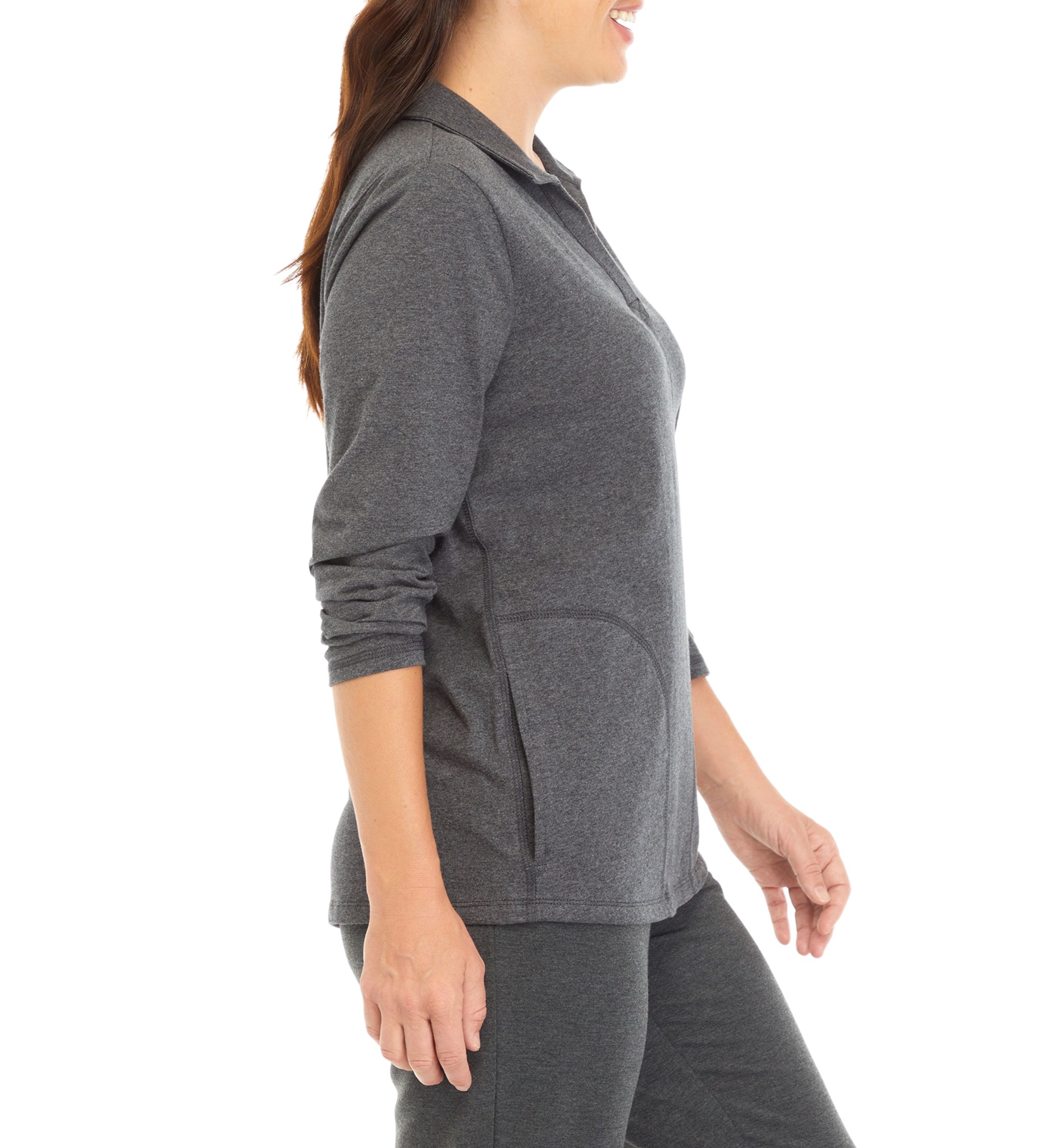 Long Sleeve Seam Detail Heather Jacket 