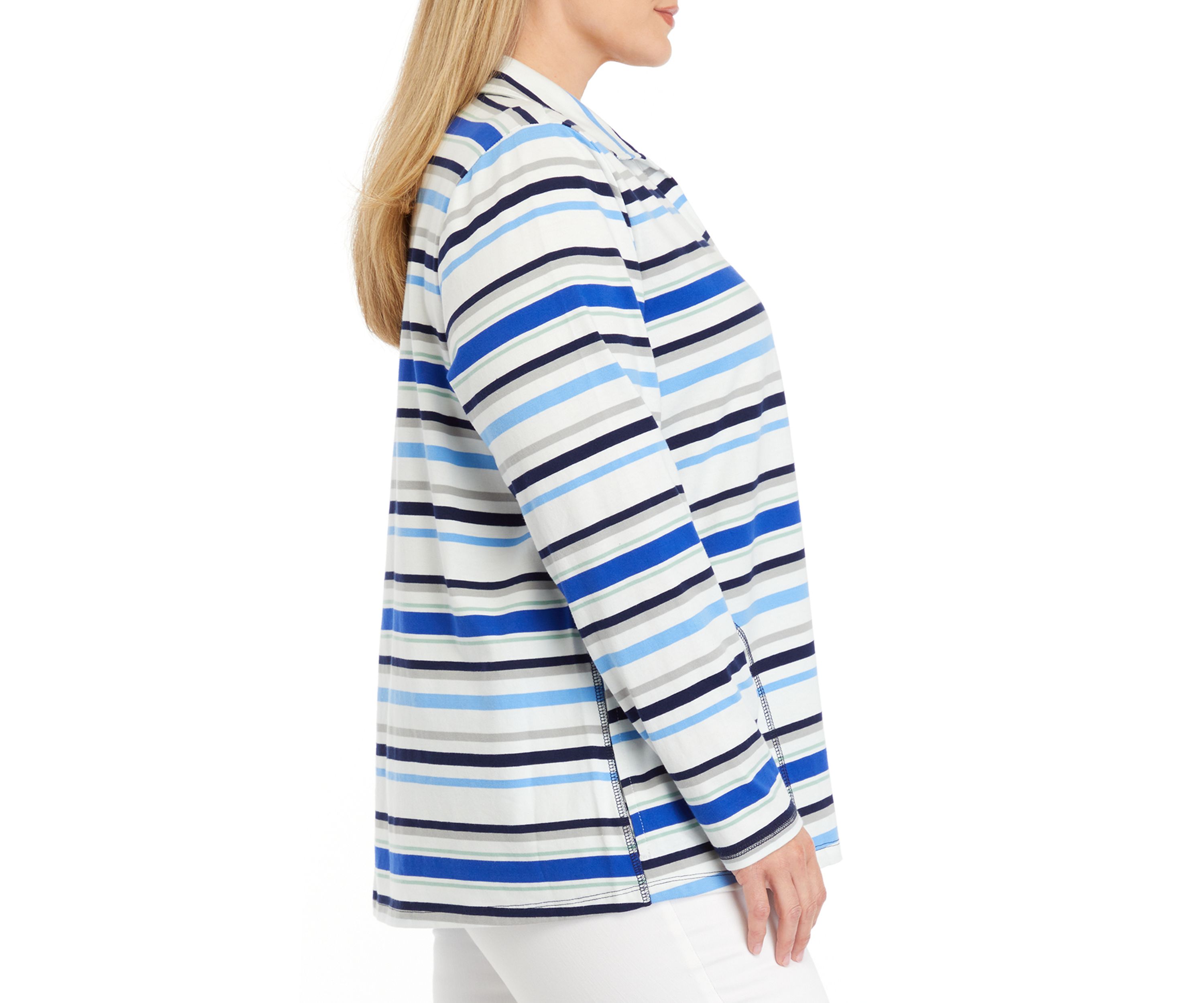 Plus Size Seam Detail Heather Pullover