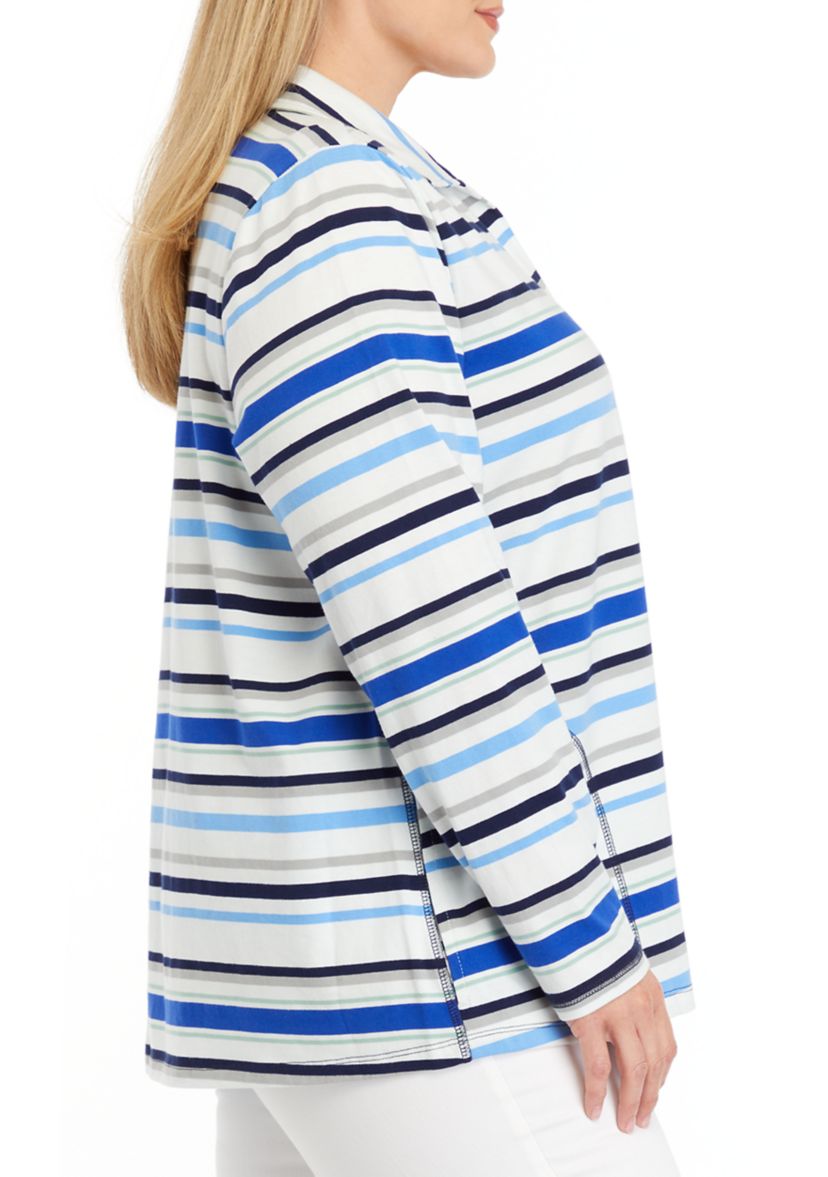 Plus Size Seam Detail Heather Pullover