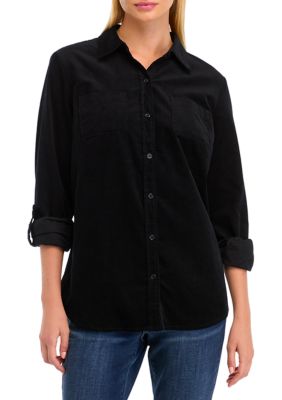 Kim Rogers Women's Button Front Corduroy Shirt