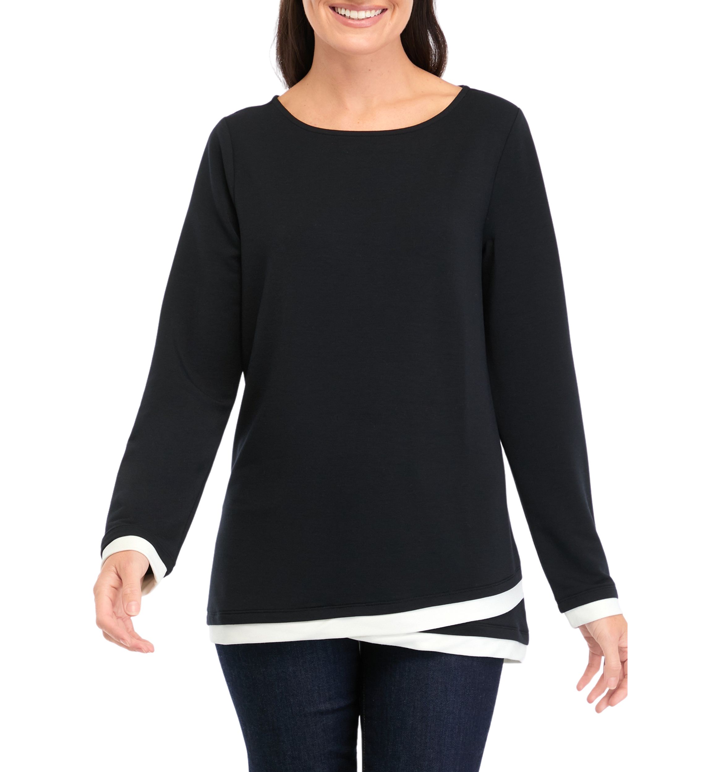 Womens Long Sleeve Knit Top