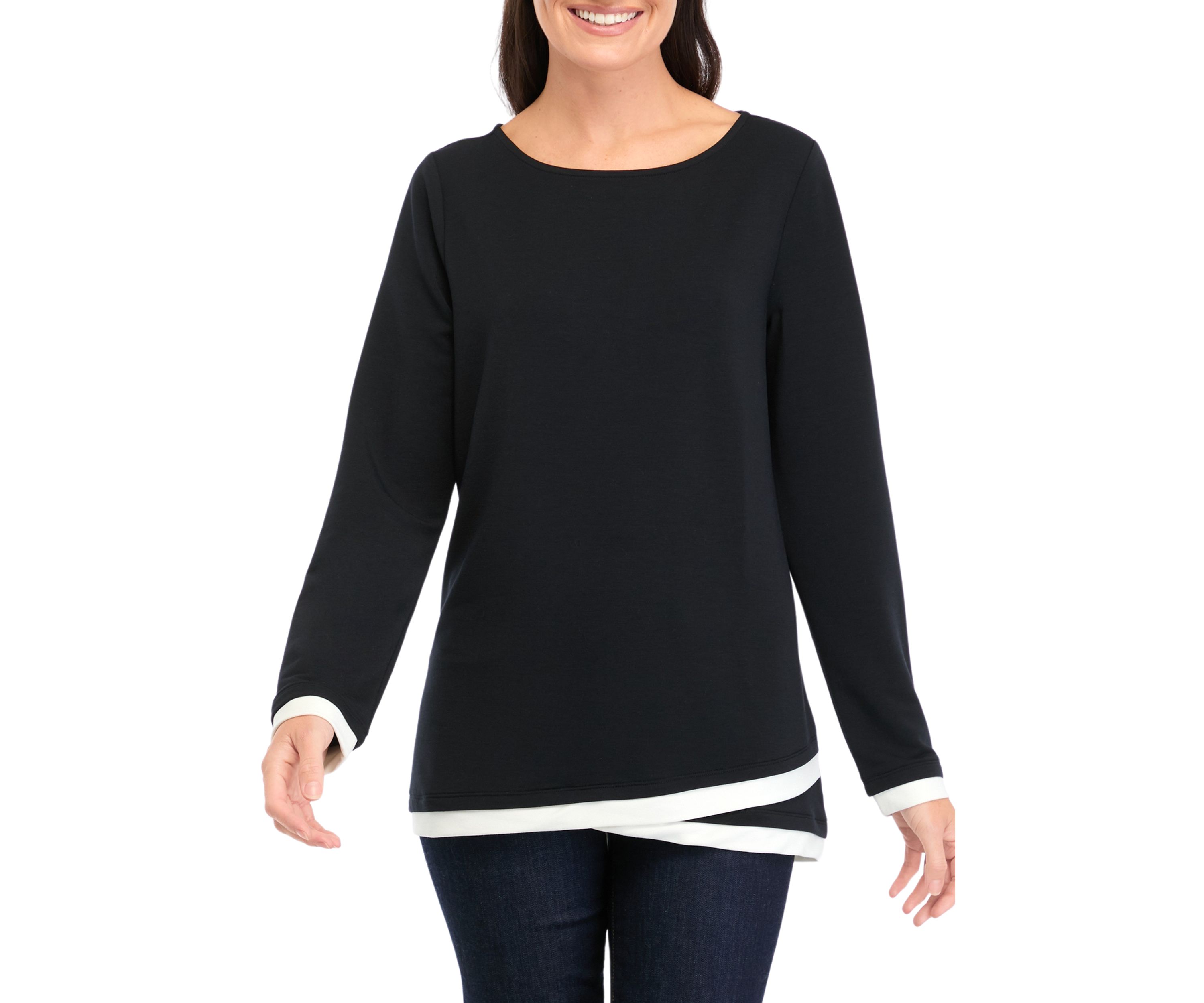 Womens Long Sleeve Knit Top