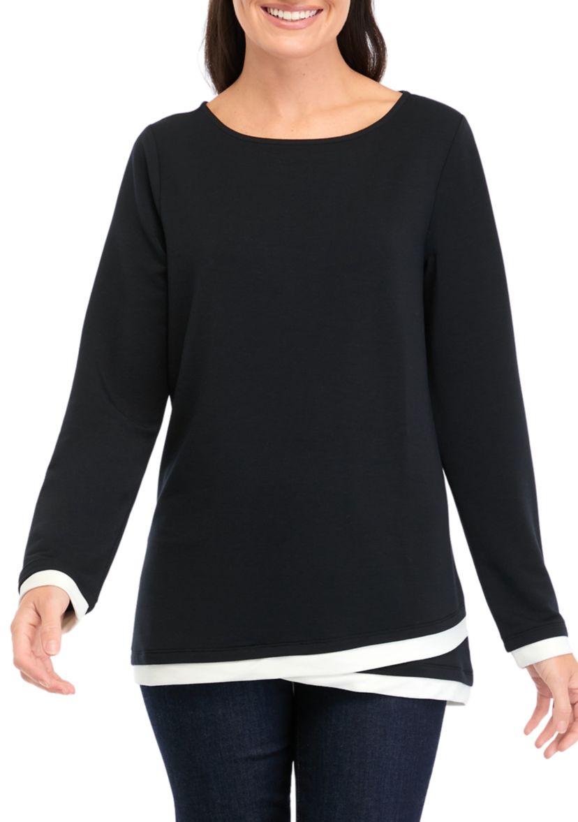 Womens Long Sleeve Knit Top