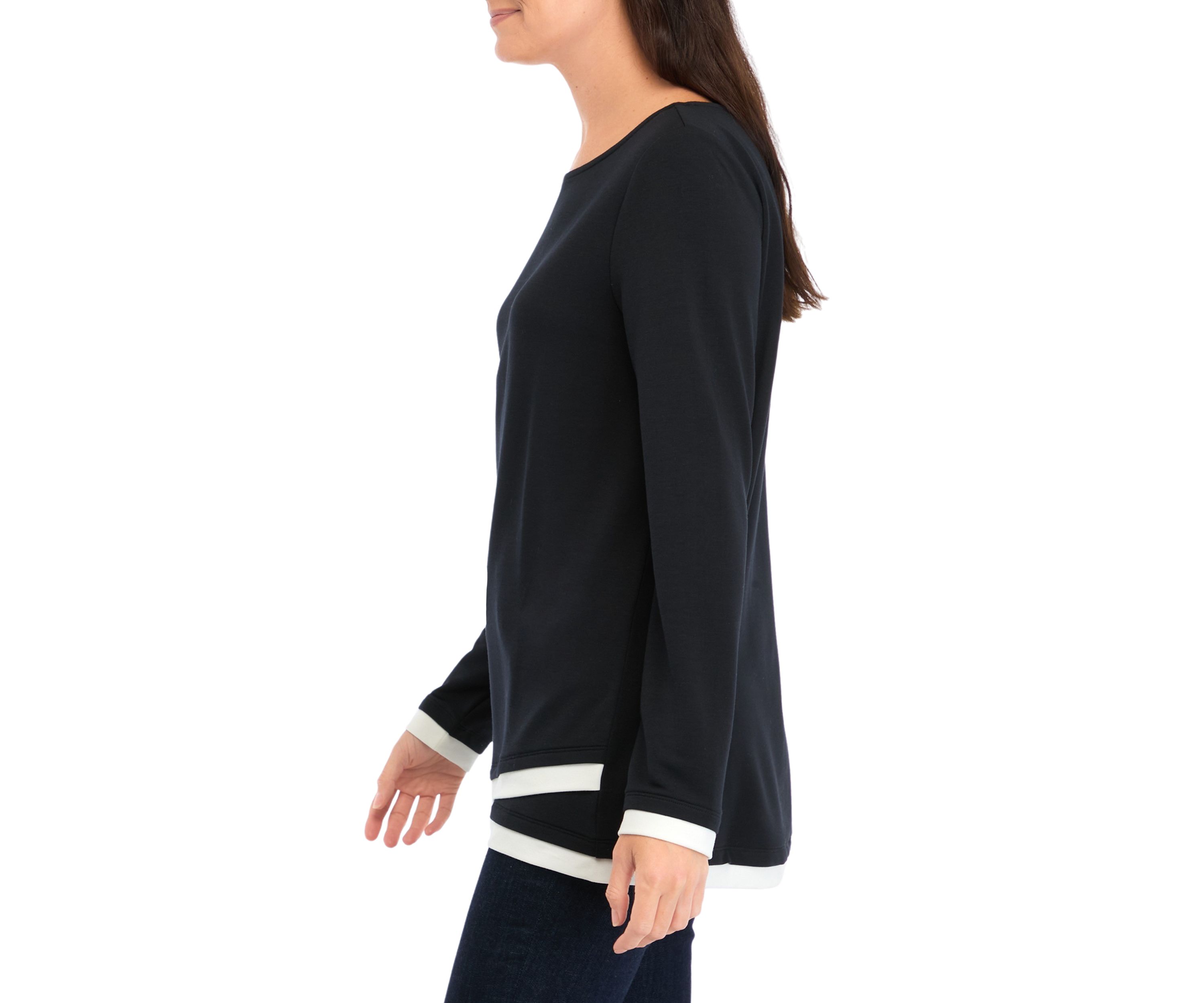 Womens Long Sleeve Knit Top