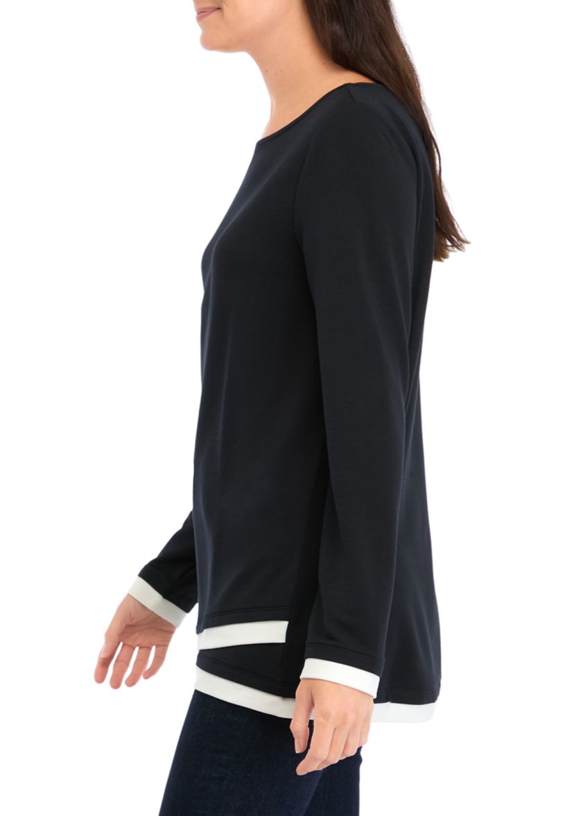 Womens Long Sleeve Knit Top